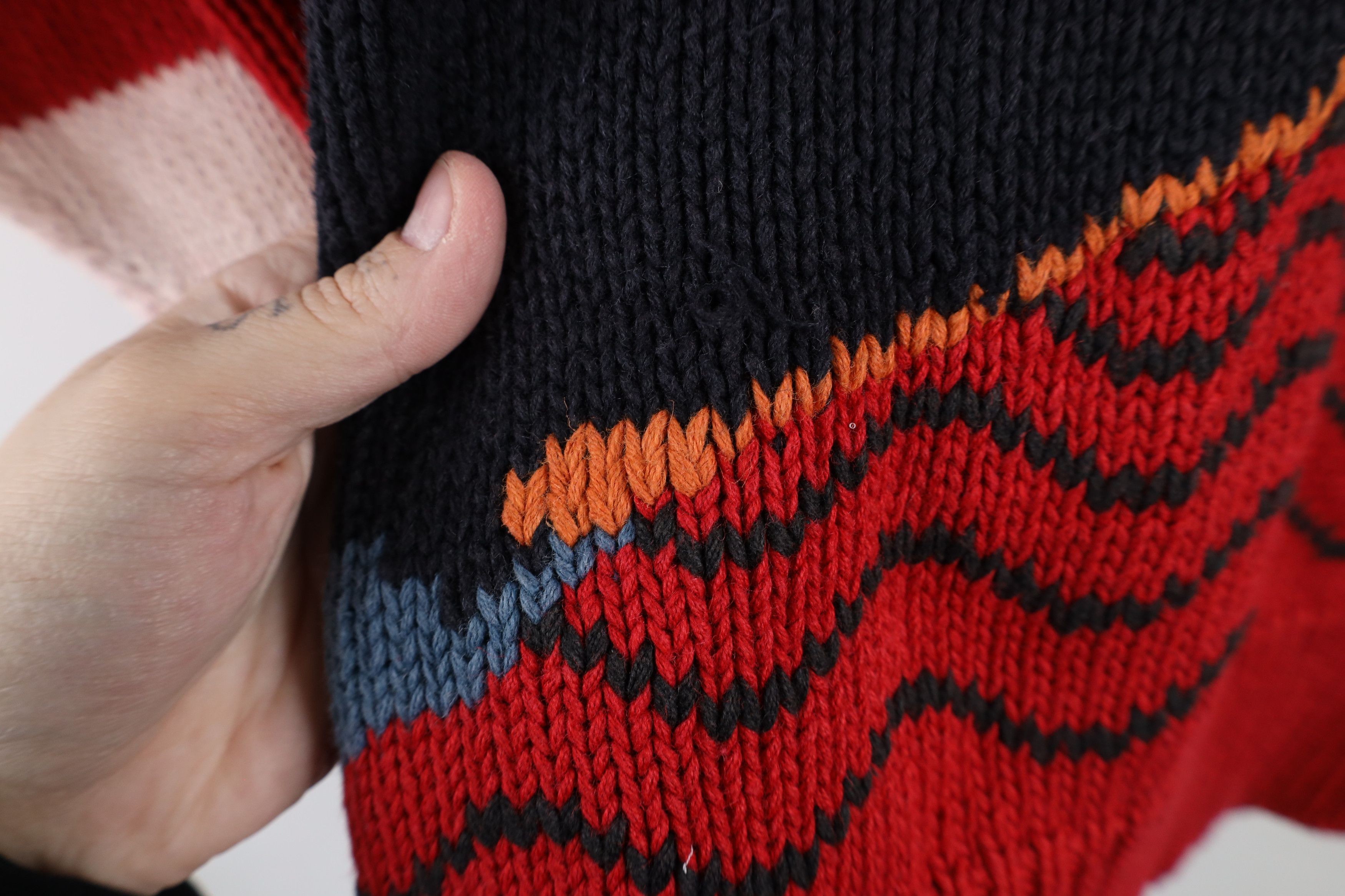 Vintage Vintage 90s Streetwear All Over Print Knit Cardigan Sweater Size ONE SIZE - 12 Thumbnail