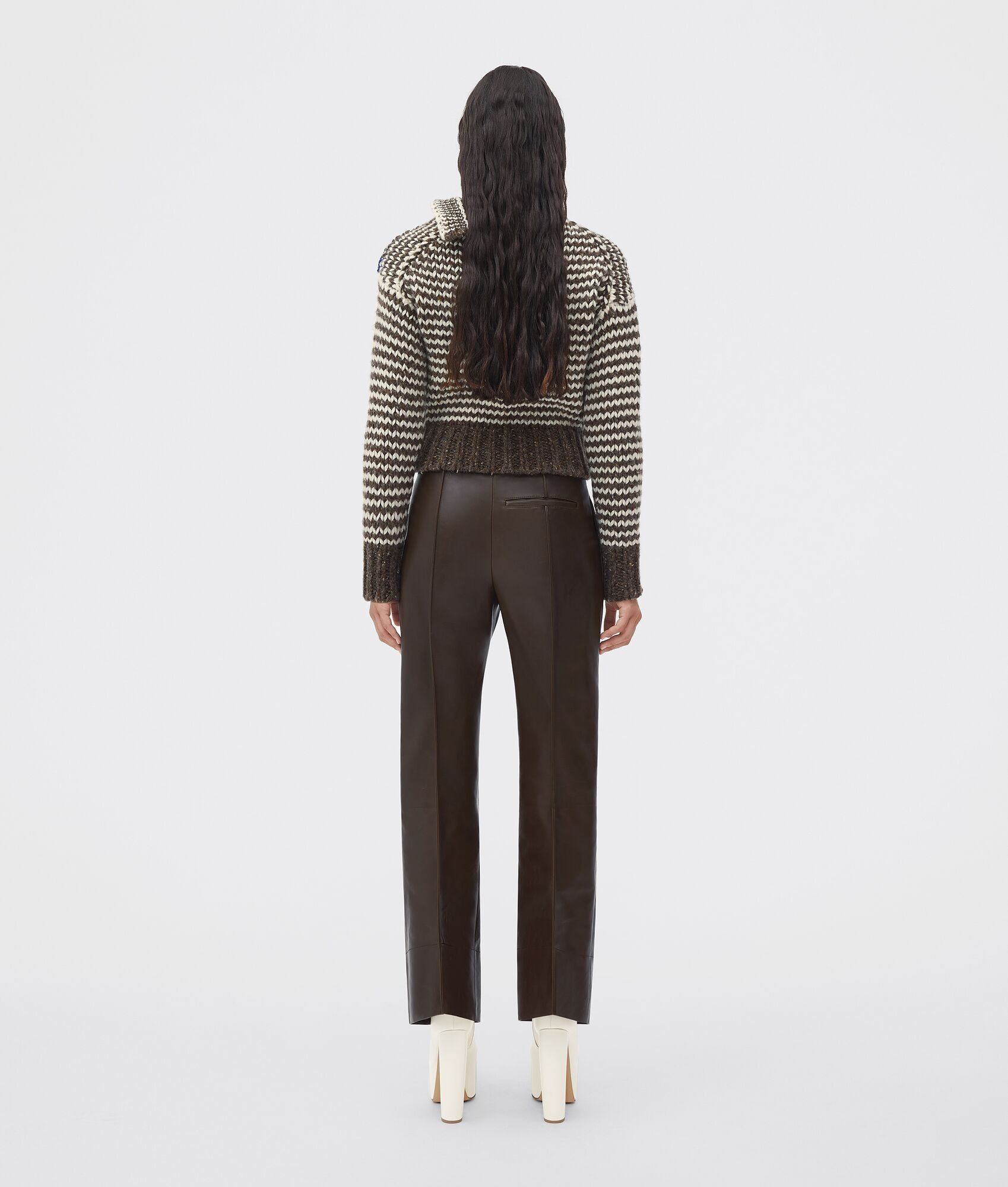 Bottega Veneta o1bcso1str0225 Wool Zig-Zag Jumper in Multicolor Size M / US 6-8 / IT 42-44 - 3 Thumbnail