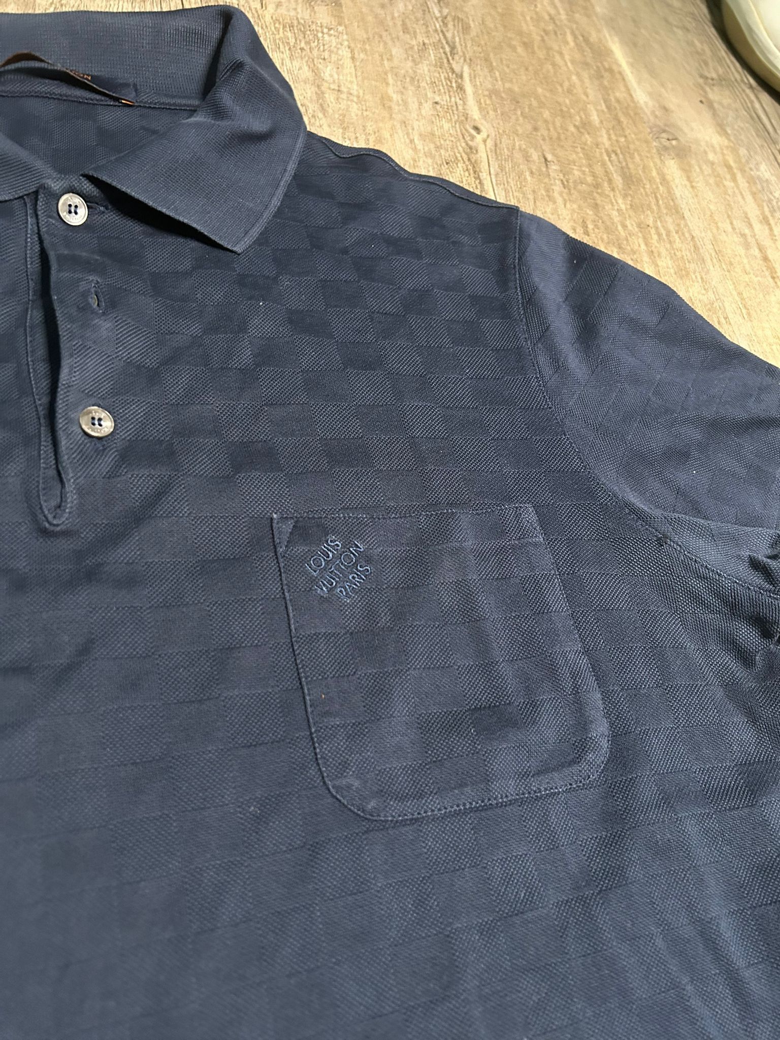 Louis Vuitton Louis Vuitton Damier Polo Blue size M Size US M / EU 48-50 / 2 - 2 Thumbnail