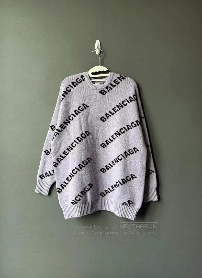 Balenciaga Balenciaga Lavender purple bulletin sweater Size US S / EU 44-46 / 1 - 1 Thumbnail