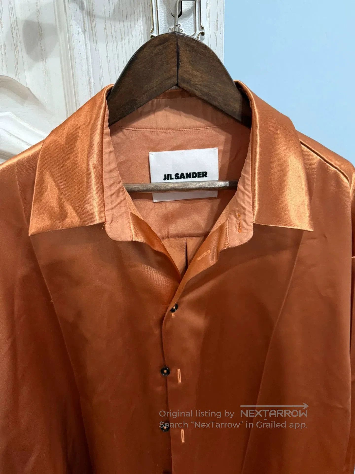 Jil Sander Orange Long Sleeve Button-Up Shirt Size S. Size US S / EU 44-46 / 1 - 2 Thumbnail