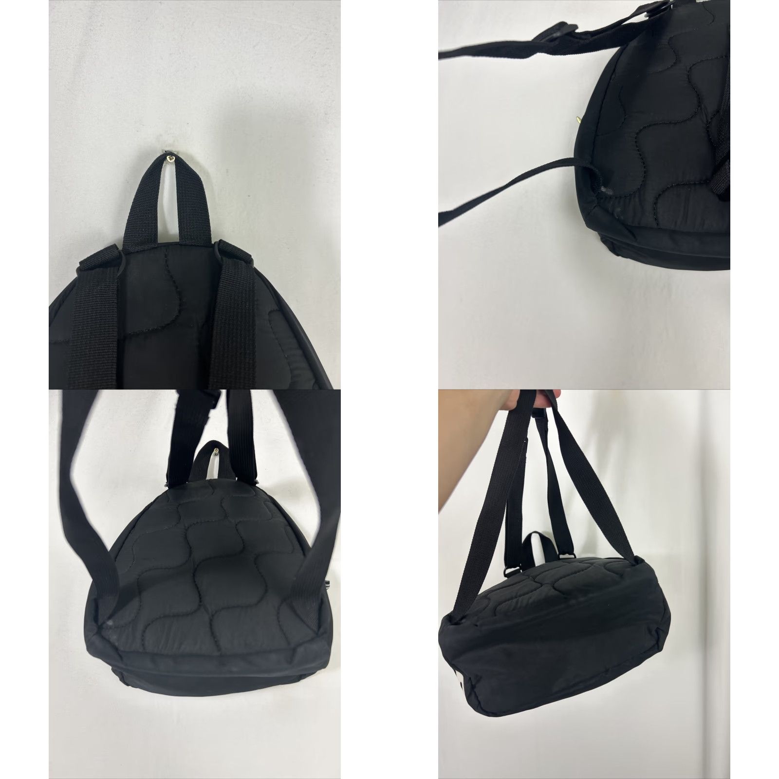 Adidas ADIDAS Unisex Linear Mini Backpack Black White 9.5"H 10"L 3"W Zipper Gold Zip Bag Polyester Mens Womens Backpack Size ONE SIZE - 9 Thumbnail