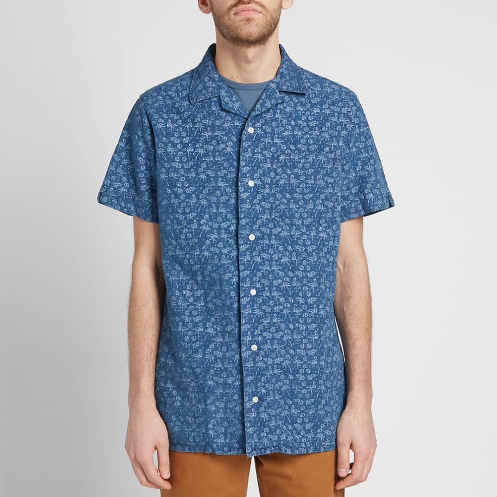 Ralph Lauren Ralph Lauren Linen Camp Collar Shirt Blue Allover Mens M Size US M / EU 48-50 / 2 - 7 Thumbnail