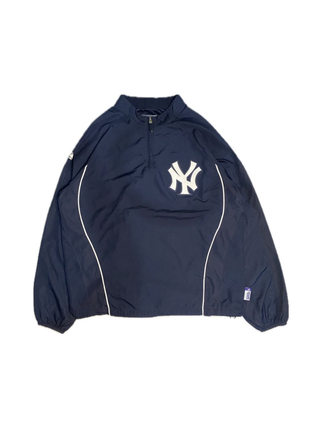 MLB New york yankees jacket mens medium blue 1/4 zip pullover Size US L / EU 52-54 / 3 - 1 Thumbnail