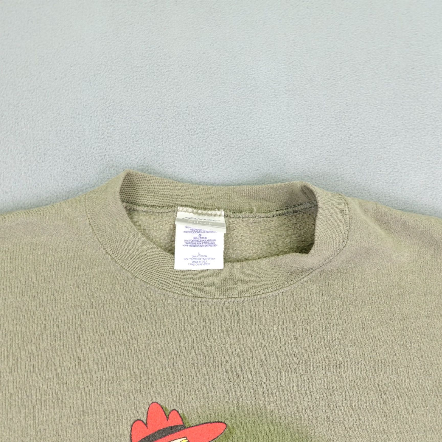Vintage VINTAGE Dudley Do Right Sweatshirt Mens Large Green Santee 90s Cartoon Logo Pullover Crew Neck Long Sleeve Knit Cotton Polyester Sweatshirt Size US L / EU 52-54 / 3 - 2 Thumbnail