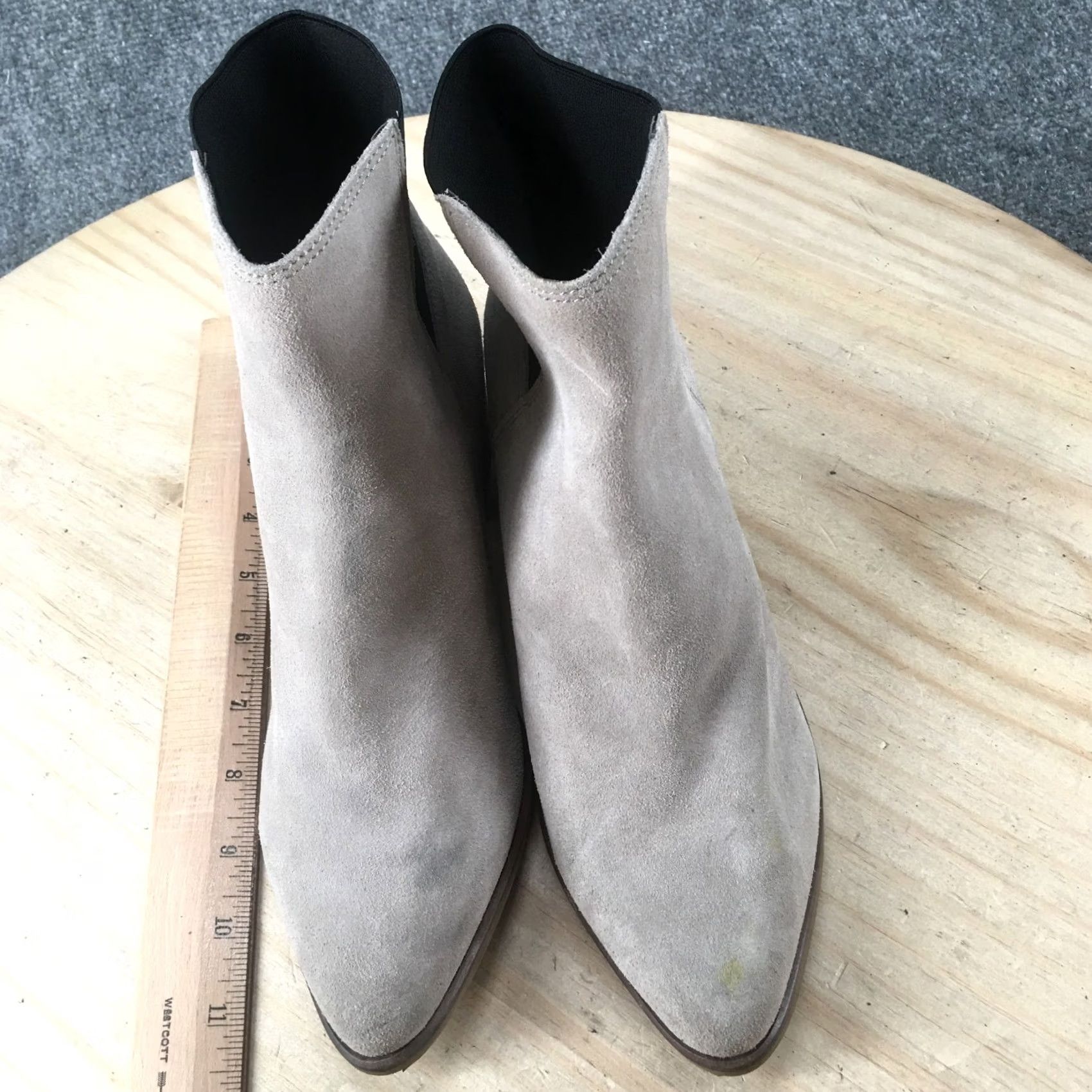 Dolce Vita Dolce Vita Boots Womens 8 M Cyndie Ankle Bootie Beige Leather Pointed Toe Mid Heel Bootie Womens Size US 8 / IT 38 - 7 Thumbnail