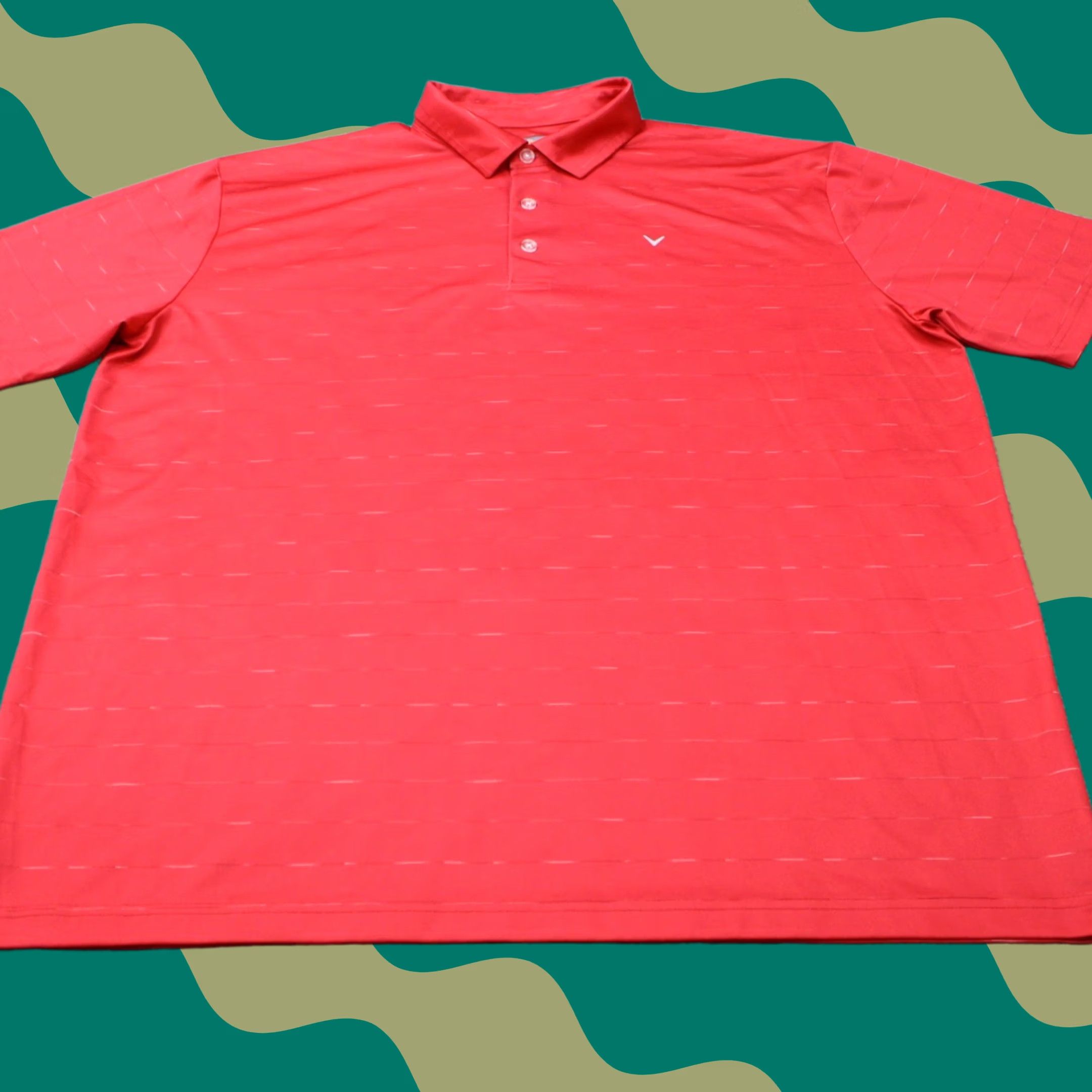 Callaway Callaway Opti-Dri Polo Shirt Mens XL Red Short Sleeve polo Golf 100% Polyester Logo Breathable Stretch Regular Button Pullover Shirt Size US XL / EU 56 / 4 - 1 Thumbnail