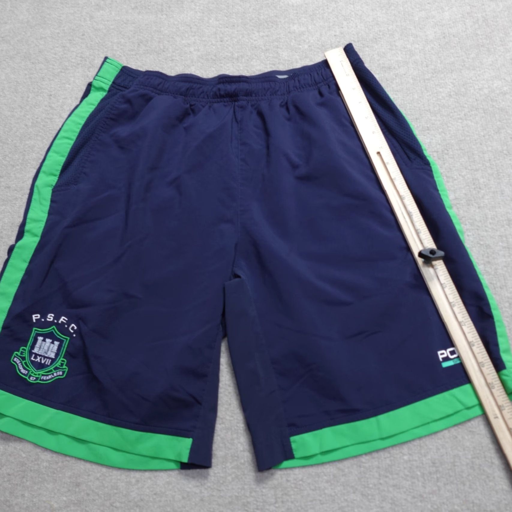 Vintage Polo Sport Shorts L Blue Solid Embroidered Drawstring Men Chino Casual US Open Back Vintage? No Size US L / EU 52-54 / 3 - 5 Thumbnail