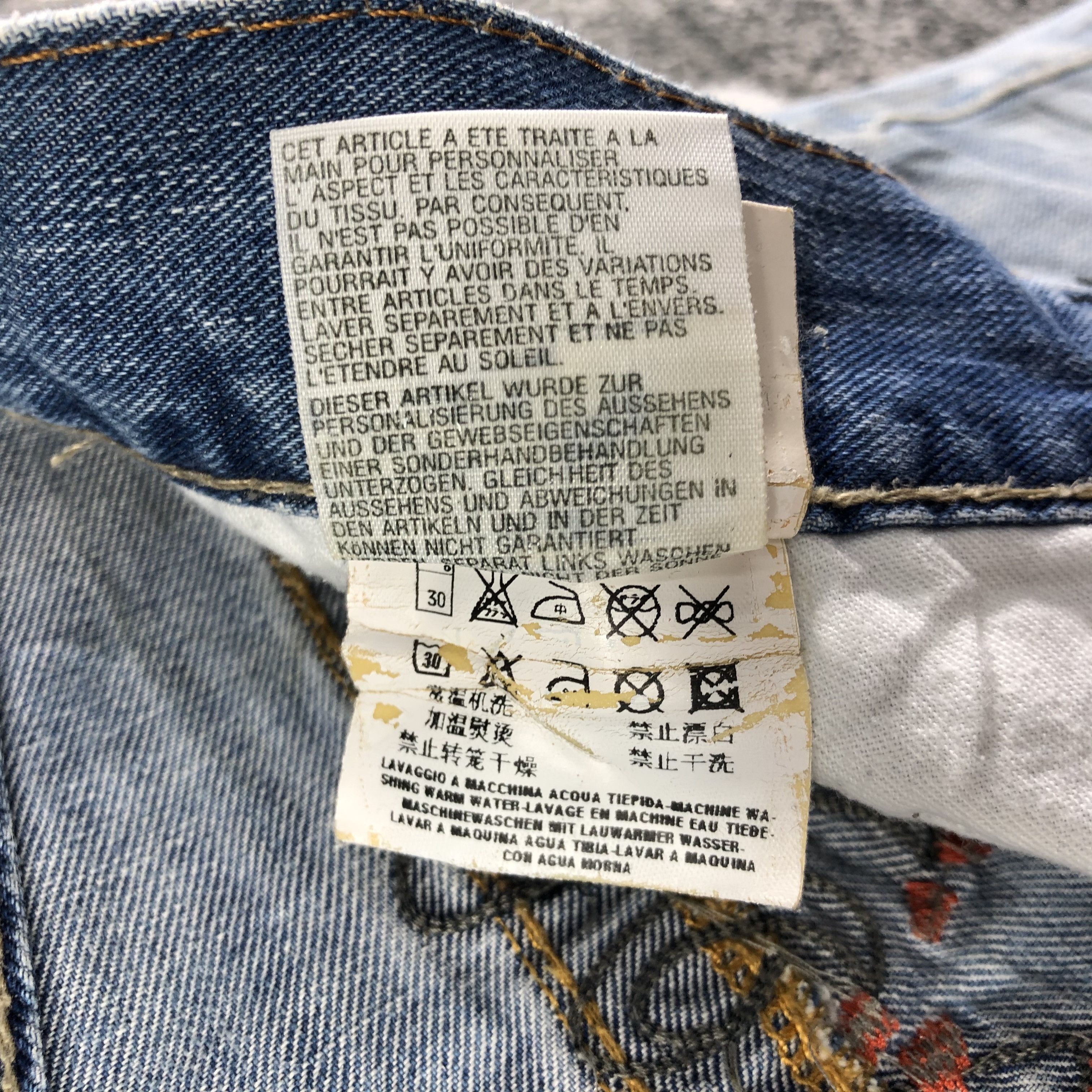 Replay Reply Jeans Patchwork Medium Wash Denim KJ1733 Size US 31 - 12 Thumbnail