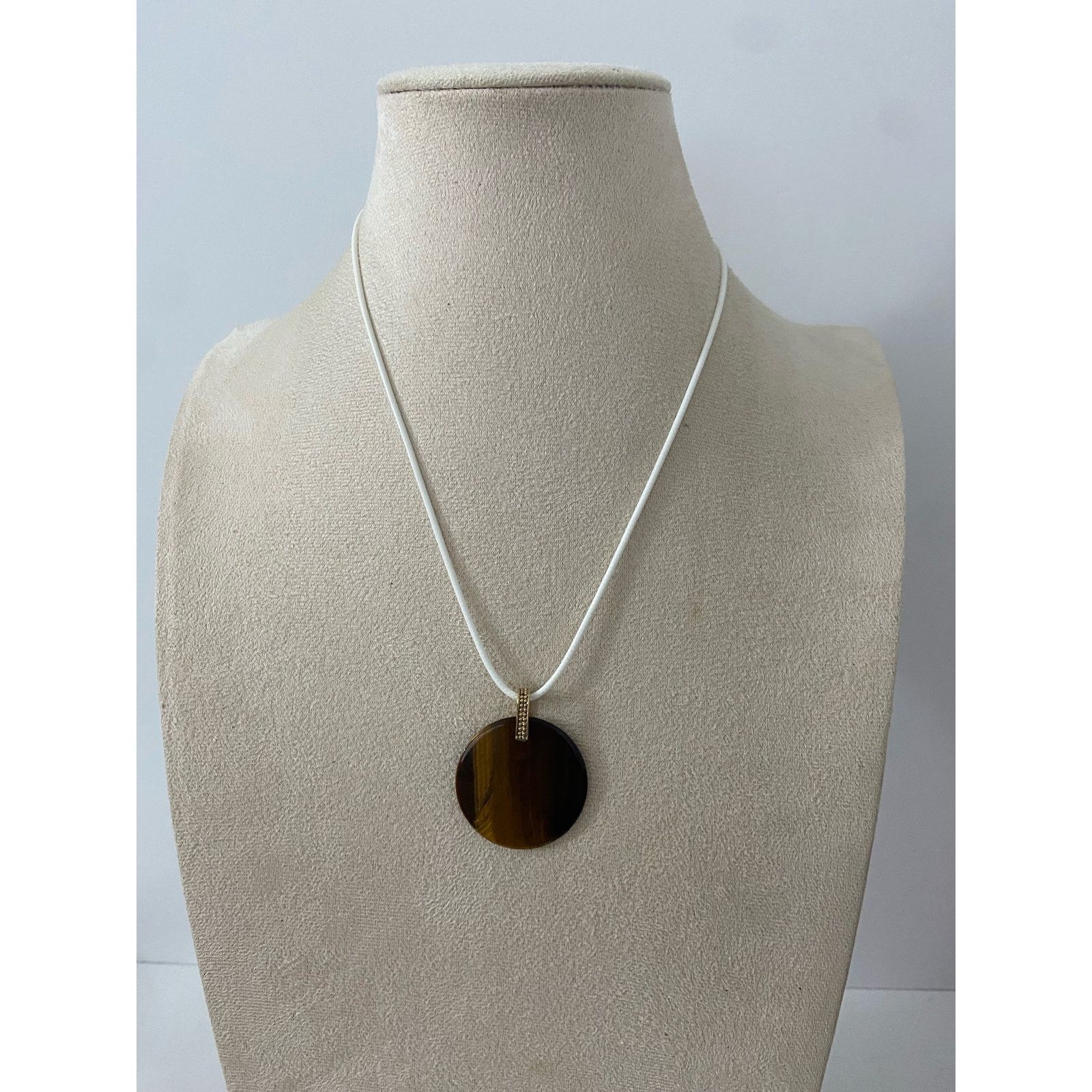 Other Round brown tigers eye pendant necklace Size ONE SIZE - 1 Thumbnail