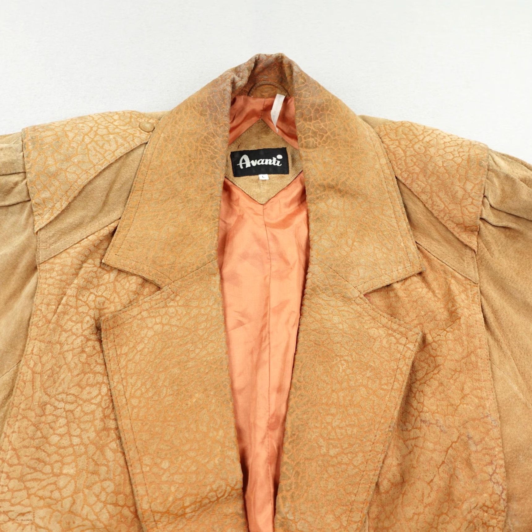 Vintage VINTAGE Avanti Jacket Women Large Brown Suede Overcoat 80s Casual with Shoulder Pads Size L / US 10 / IT 46 - 2 Thumbnail
