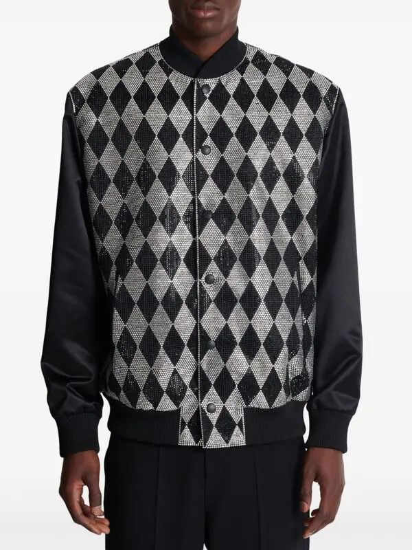 Balmain o1s1wg111025 Embellished Bomber Jacket in Black Size US XL / EU 56 / 4 - 4 Thumbnail