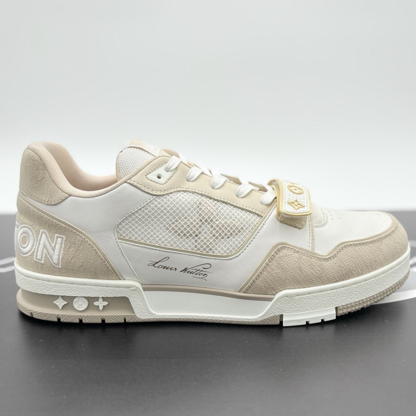 Louis Vuitton Louis Vuitton Trainer Strap ' Beige ' | SUPER CLEAN! Size US 12.5 / EU 45-46 - 2 Thumbnail