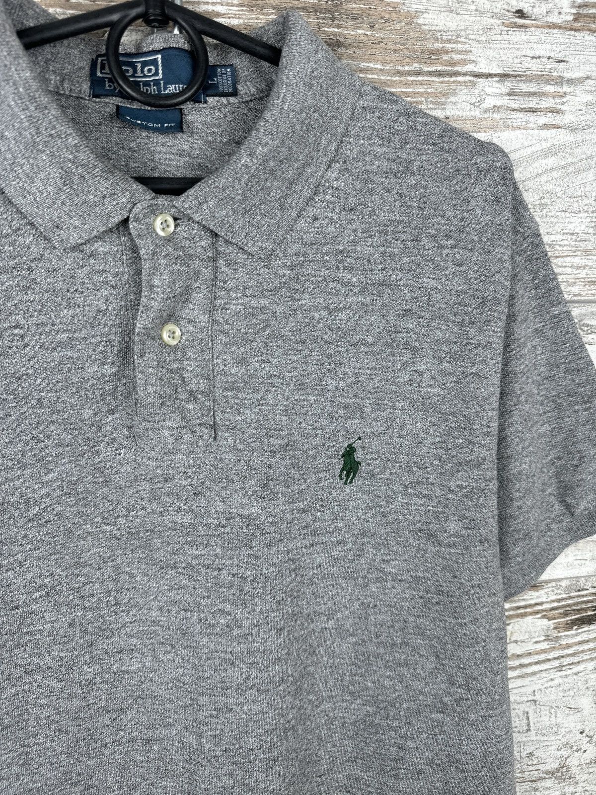 Polo Ralph Lauren × Vintage Mens Vintage Polo Ralph Lauren polos luxury grey T-shirt Size US L / EU 52-54 / 3 - 5 Thumbnail