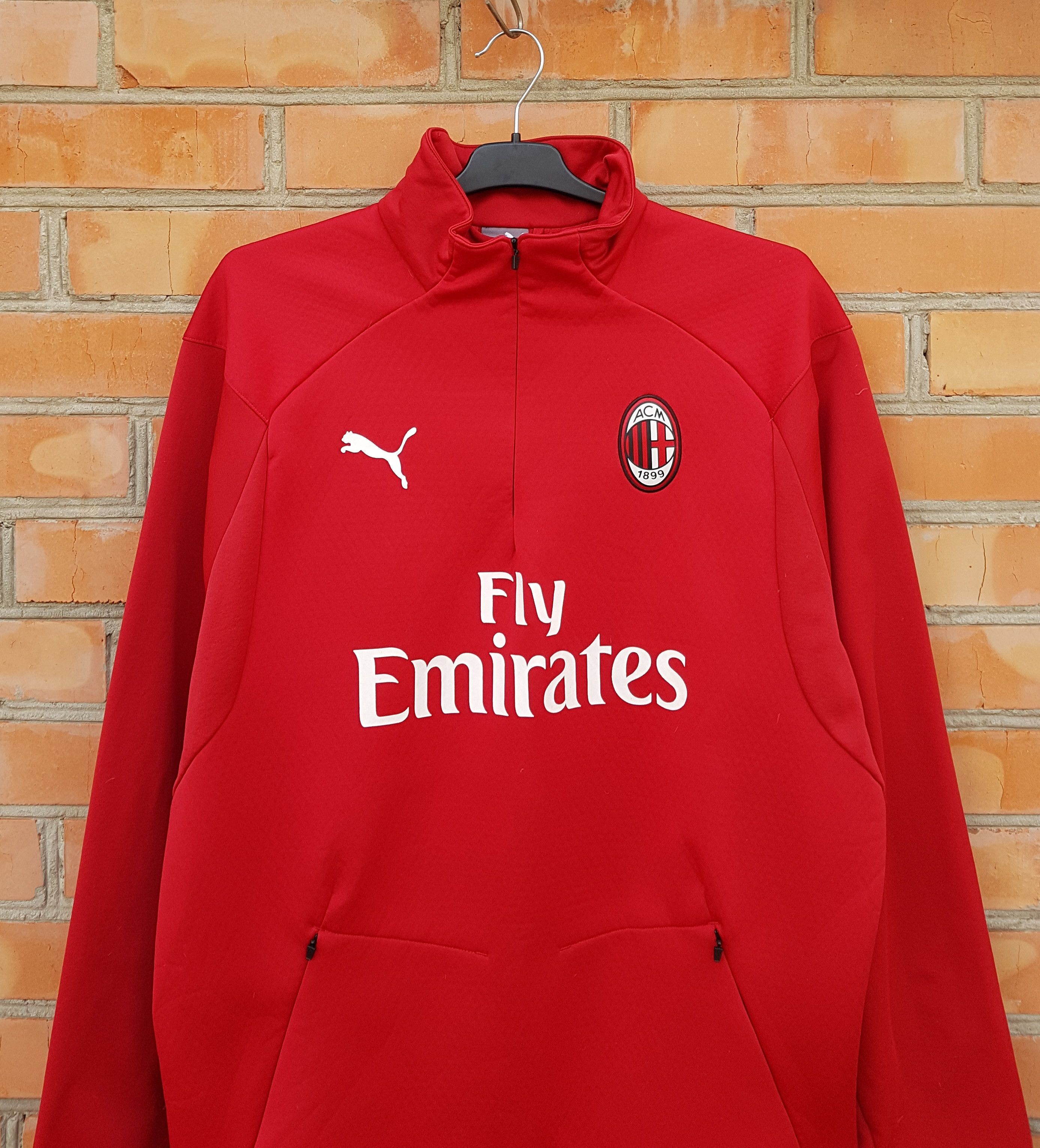 Puma Puma AC Milan 1/2 Zip Warm Training Fleece Soccer Jersey Size US XL / EU 56 / 4 - 2 Thumbnail