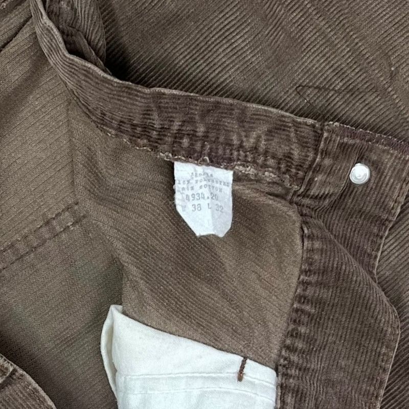 Vintage Vintage 90s Corduroy Pants 38x32 Straight Chocolate Brown Size US 38 / EU 54 - 4 Thumbnail