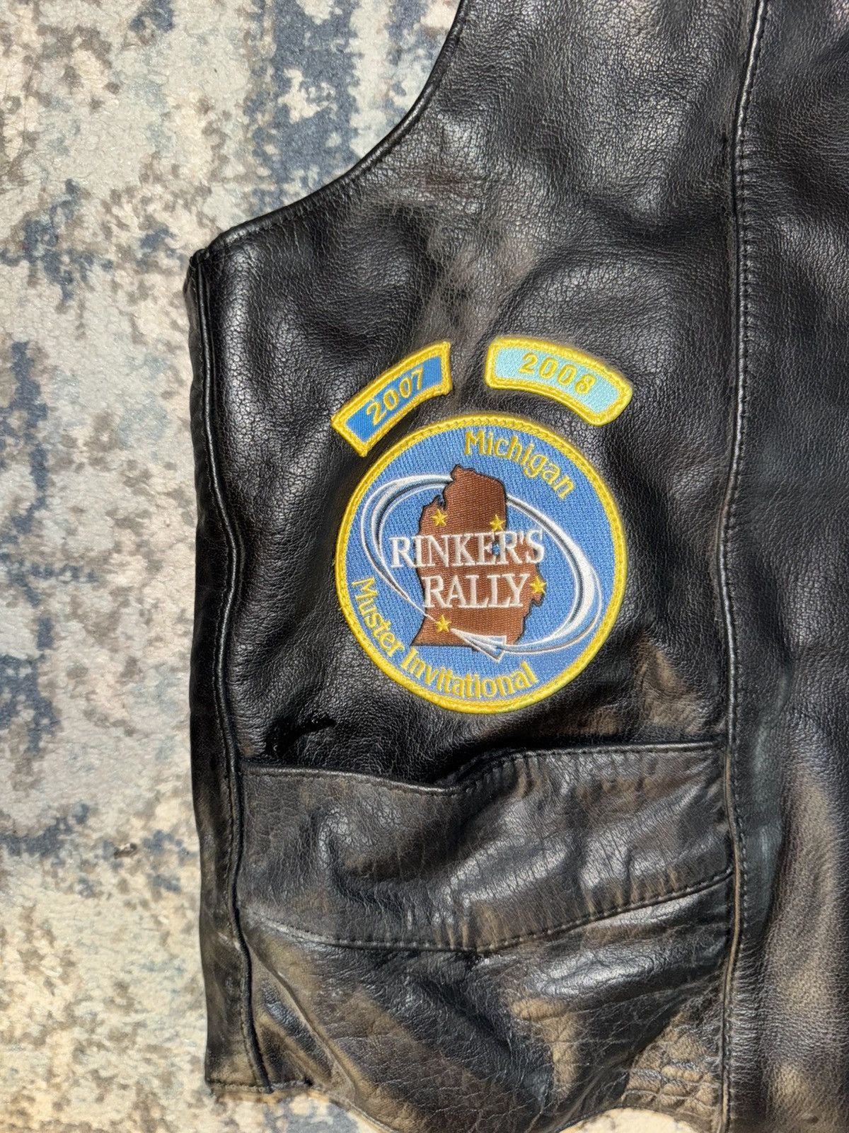 Vintage XXL Interstate leather vest Size US XXL / EU 58 / 5 - 5 Thumbnail