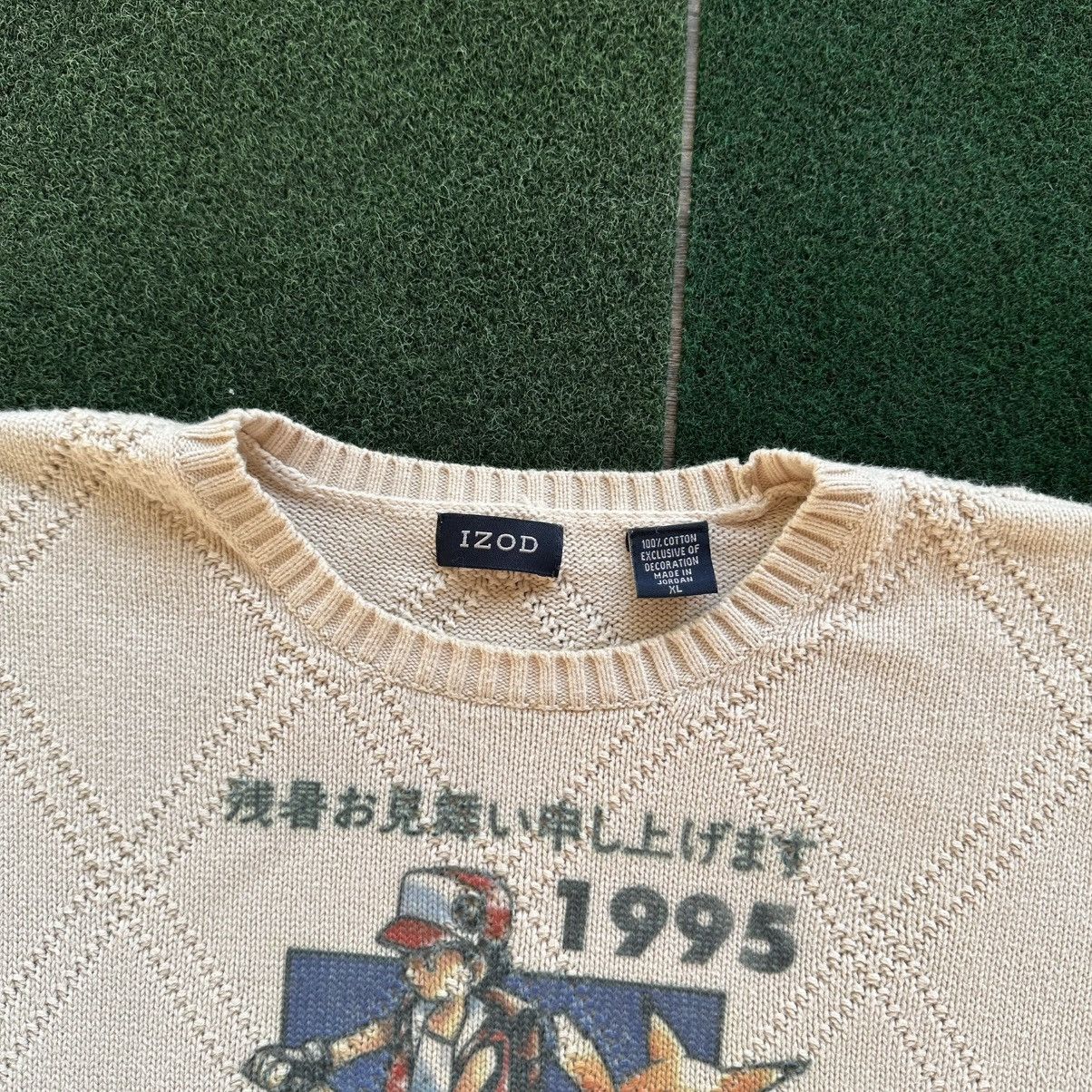 Izod 1/1 Custom Pokemon Japan White Izod Graphic Knit Sweater Size US XL / EU 56 / 4 - 3 Thumbnail