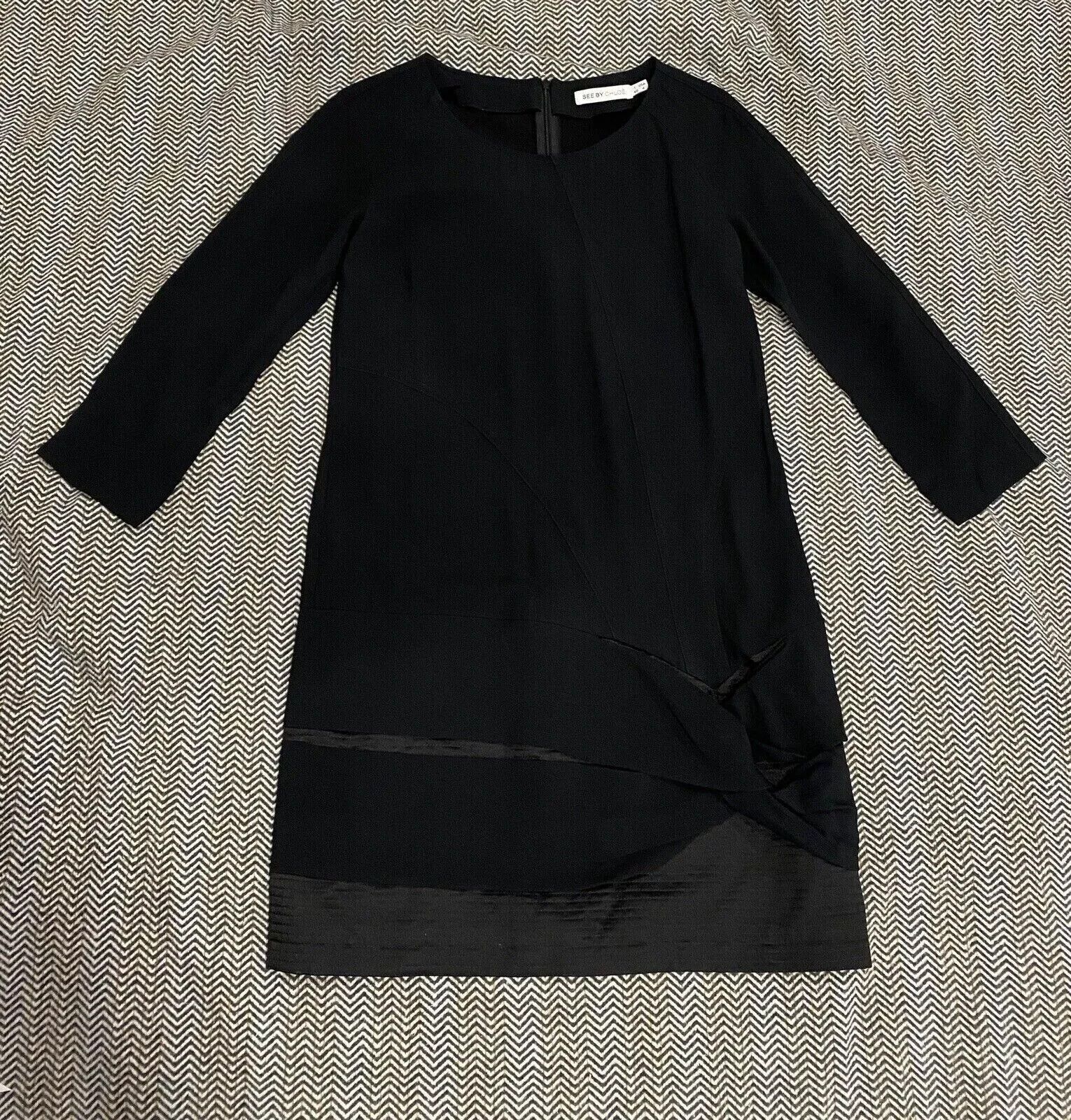 See by Chloe See By Chloe Black Dress Acetate Womens Viscose Size S UK8 Size S / US 4 / IT 40 - 11 Thumbnail