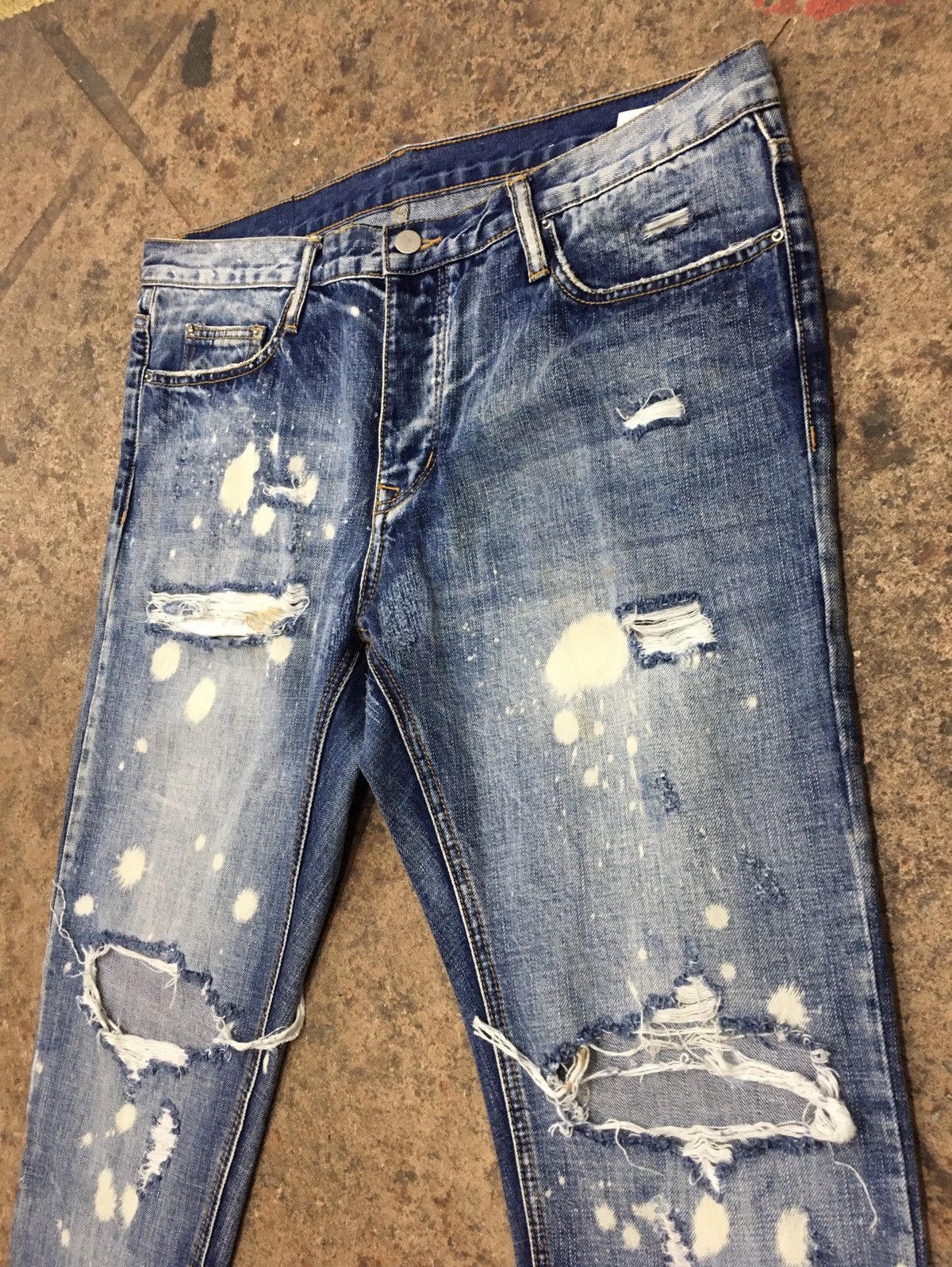 Japanese Brand × MNML SLIM MNML DISTRESSED JEANS Size US 38 / EU 54 - 3 Thumbnail