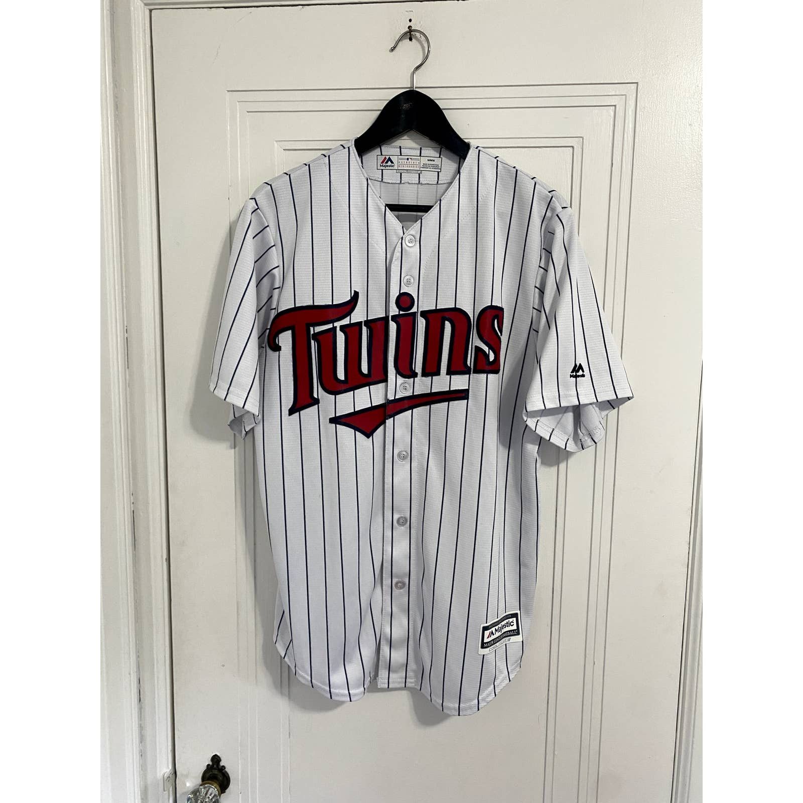 New Joe Mauer Minnesota Twins White Pinstripe Baseball Jersey Adult Men's XL