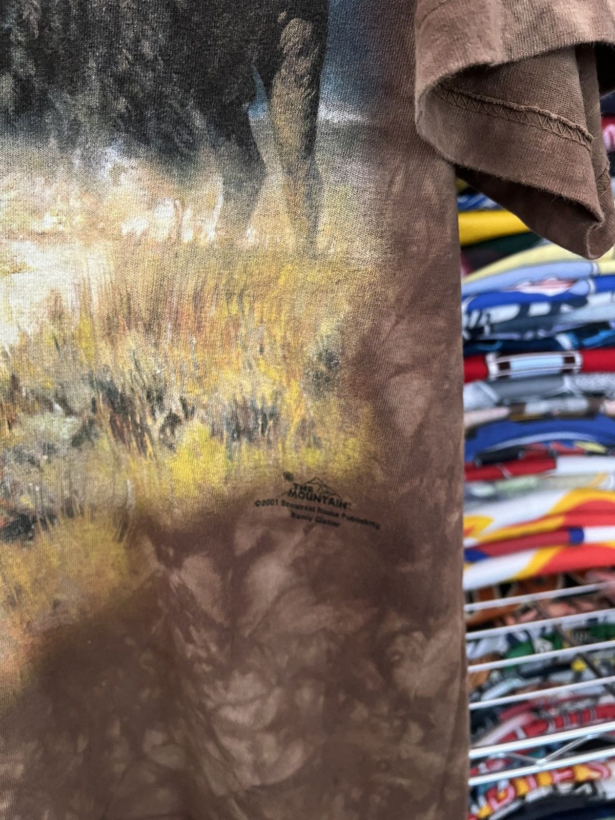 The Mountain 2001 Bison Animal Tie Dye Nature Habitat Tee Nancy Glazier Size US L / EU 52-54 / 3 - 4 Thumbnail