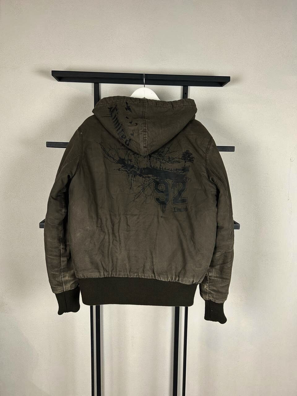 Vintage Fishbone Hooded Bomber Jacket Vintage Distressed Workwear Size US M / EU 48-50 / 2 - 10 Thumbnail