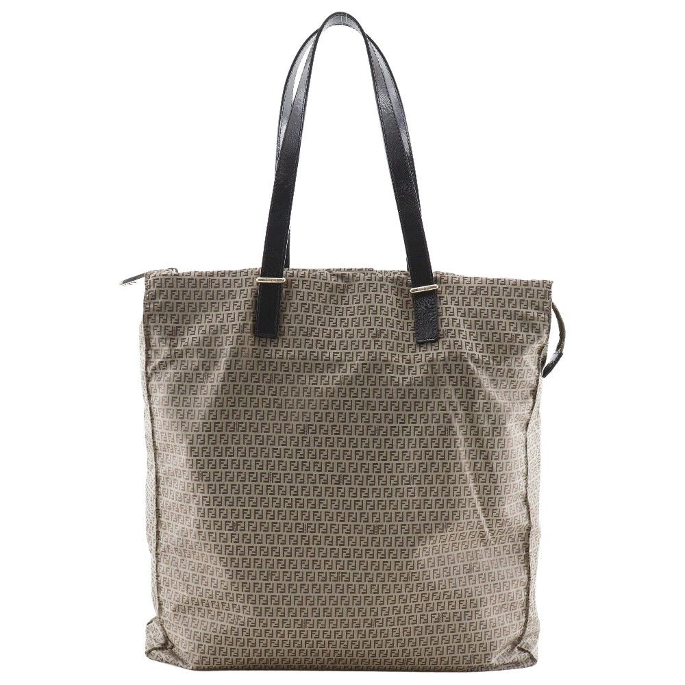 Fendi Zucchino Brown Synthetic Tote Bag (Pre-Owned) Size ONE SIZE - 1 Thumbnail