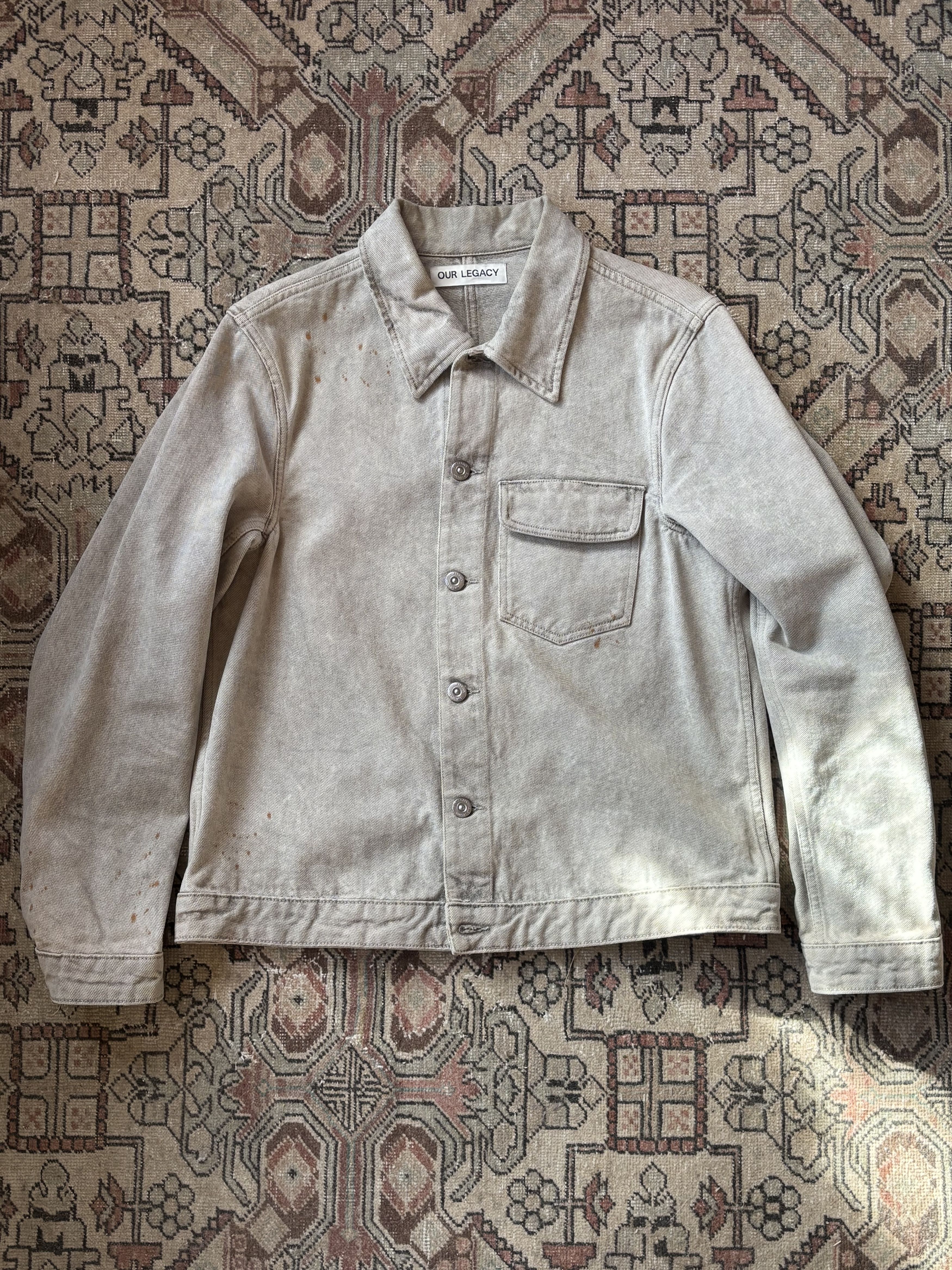 OUR LEGACY SS15 ホワイト デニムジャケット Our Legacy OUR LEGACY WHITE TORN TWILL JACKET SS15 | Grailed