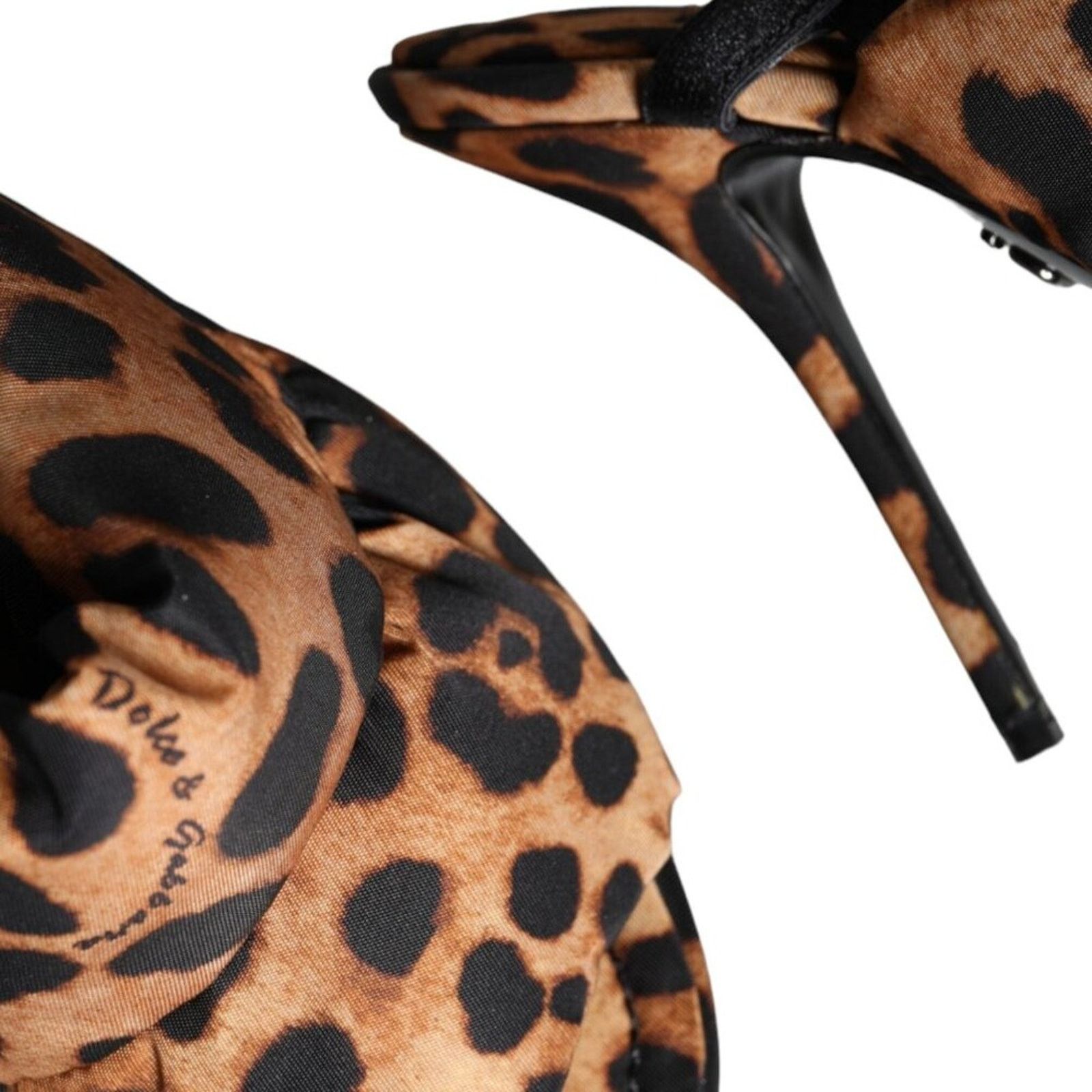 Dolce & Gabbana Dolce & Gabbana Keira Brown Leopard Puffy Slingback Heels Size US 9.5 / IT 39.5 - 5 Thumbnail