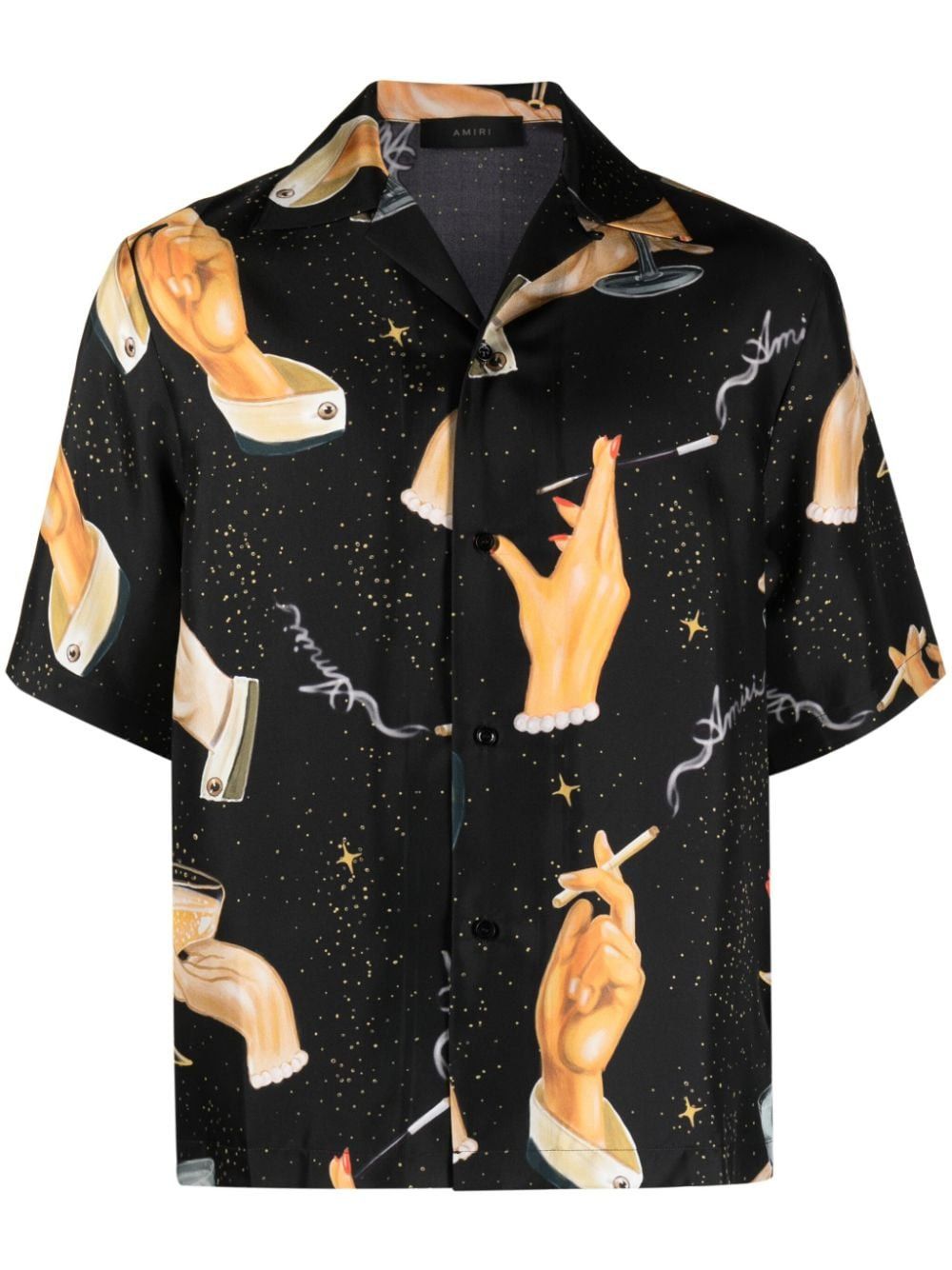 Amiri Graphic Print Short Sleeve Silk Shirt Size US M / EU 48-50 / 2 - 1 Thumbnail