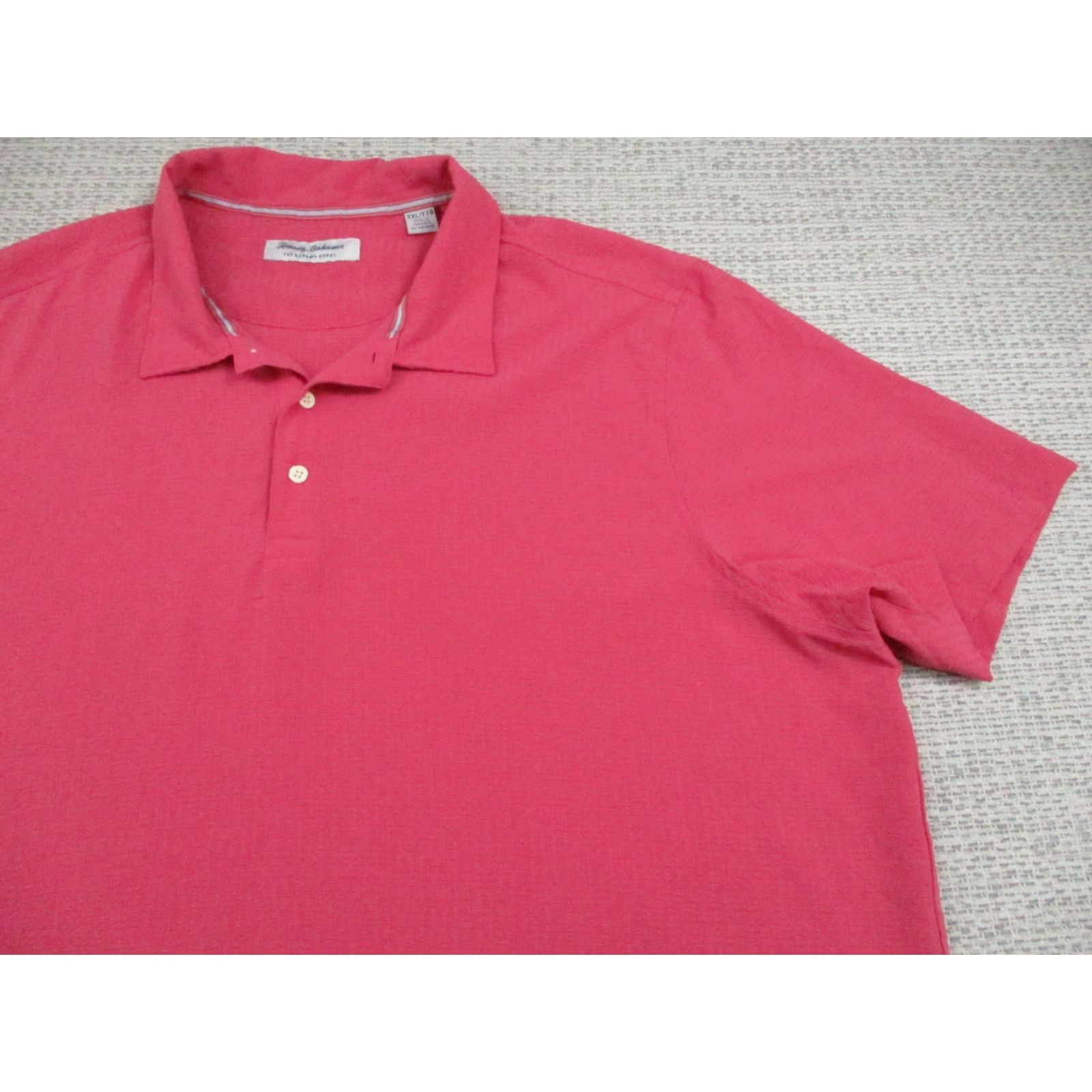 Tommy Bahama Tommy Bahama Polo Shirt Mens 2XL Pink Bahama Coast Performance Golf Knit Stretch Shirt Size US XXL / EU 58 / 5 - 2 Thumbnail