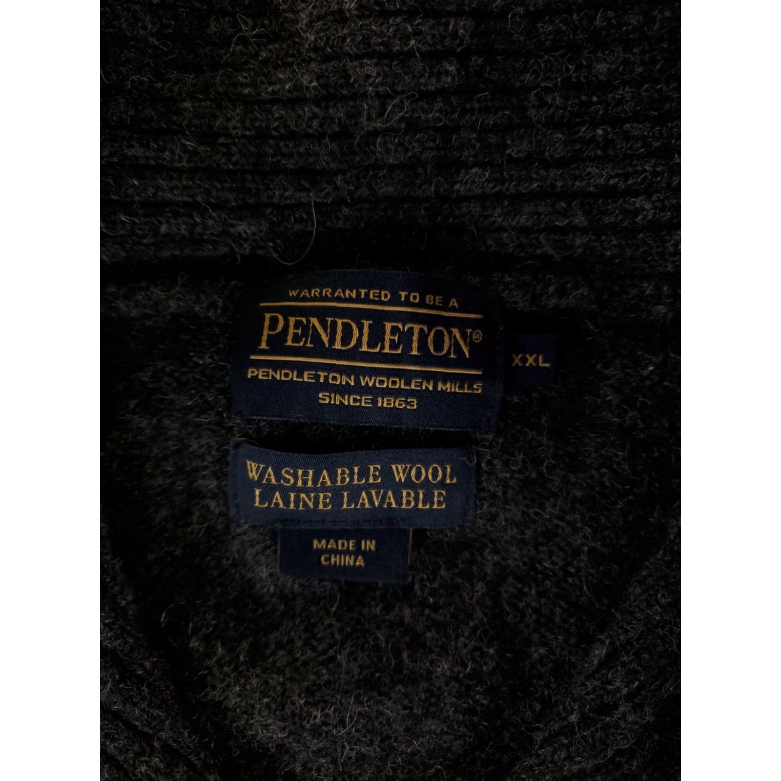 Pendleton Pendleton Sweater Gray Wool Shawl Collar Long Sleeve Mens XXL Pullover Size US XXL / EU 58 / 5 - 2 Thumbnail