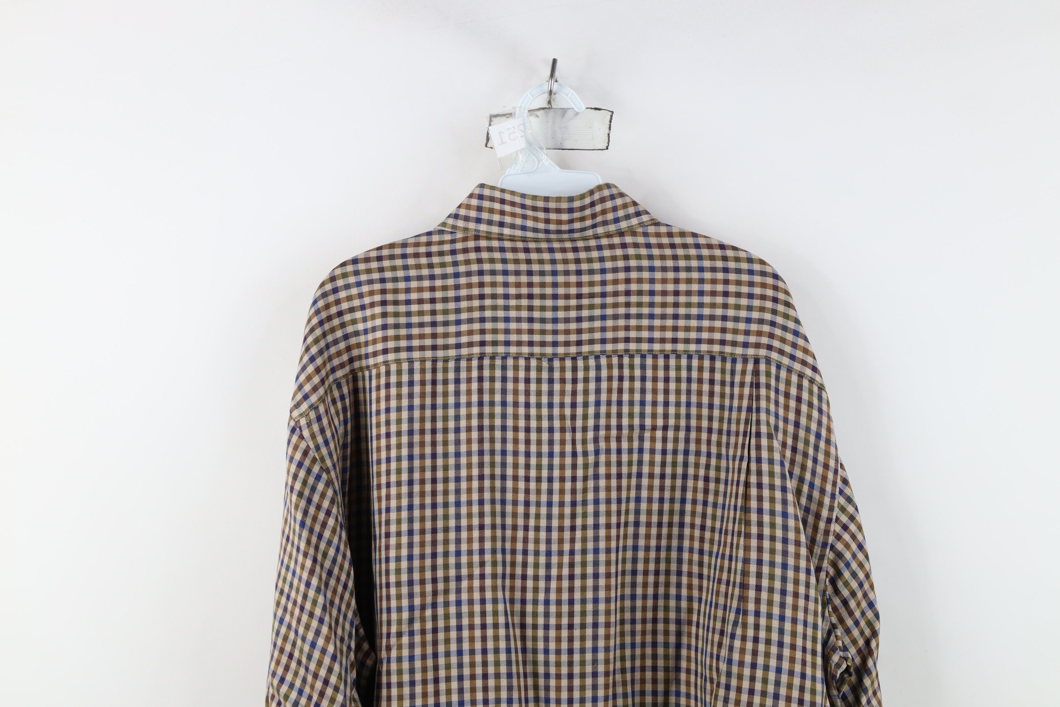 Orvis Vintage Orvis Silk Wool Blend Collared Button Shirt Plaid Size US XL / EU 56 / 4 - 13 Thumbnail