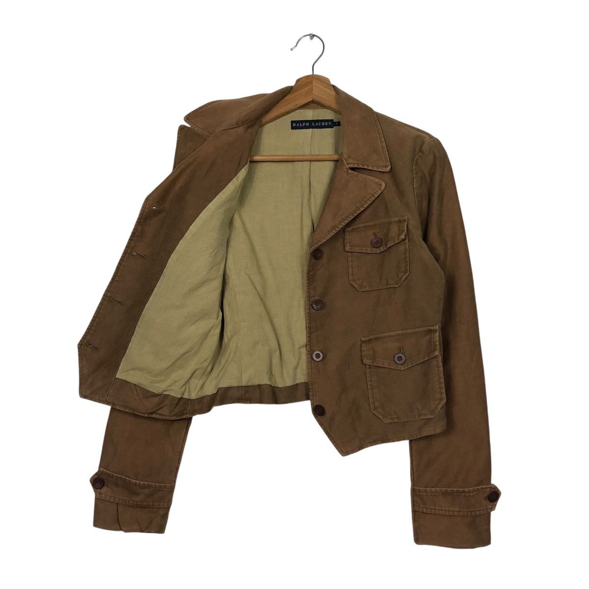 Polo Ralph Lauren × Ralph Lauren × Vintage 🔥VINTAGE CROPPED CHORE BIKER JACKET RALPH LAUREN DUCK CANVAS Size M / US 6-8 / IT 42-44 - 12 Thumbnail