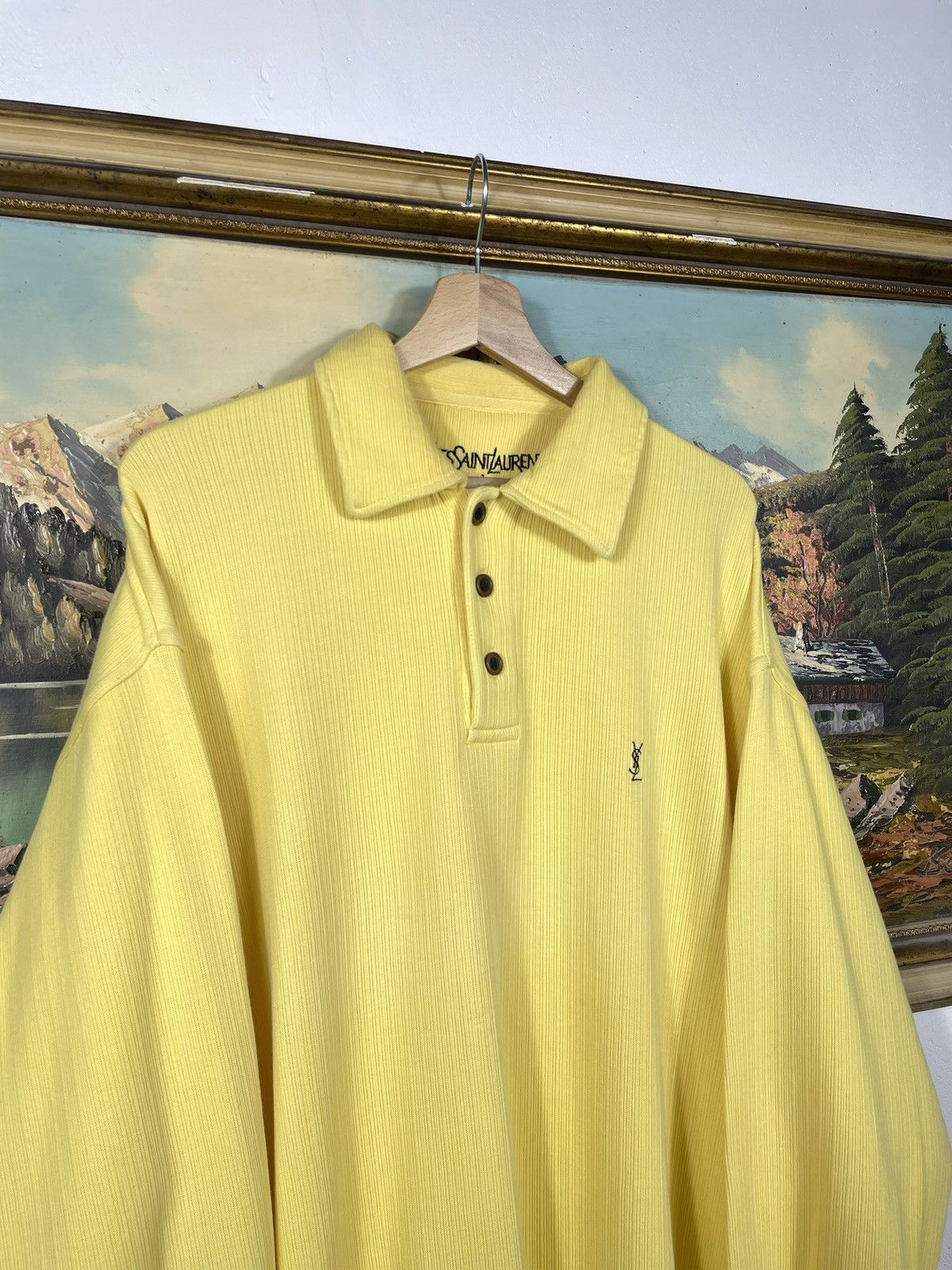 Designer × Vintage × Yves Saint Laurent Yves Saint Laurent YSL vintage 90s polo sweatshirt crewneck Size US XL / EU 56 / 4 - 5 Thumbnail