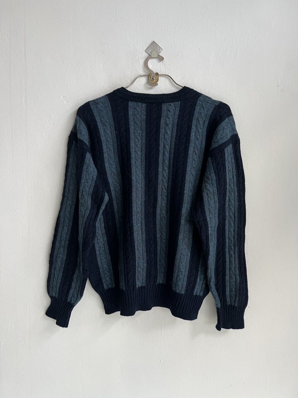 Aran Isles Knitwear × Coogi × Yves Saint Laurent Vintage Yves Saint Lauren YSL 3D Cable Knitwear Sweater Size US M / EU 48-50 / 2 - 3 Thumbnail