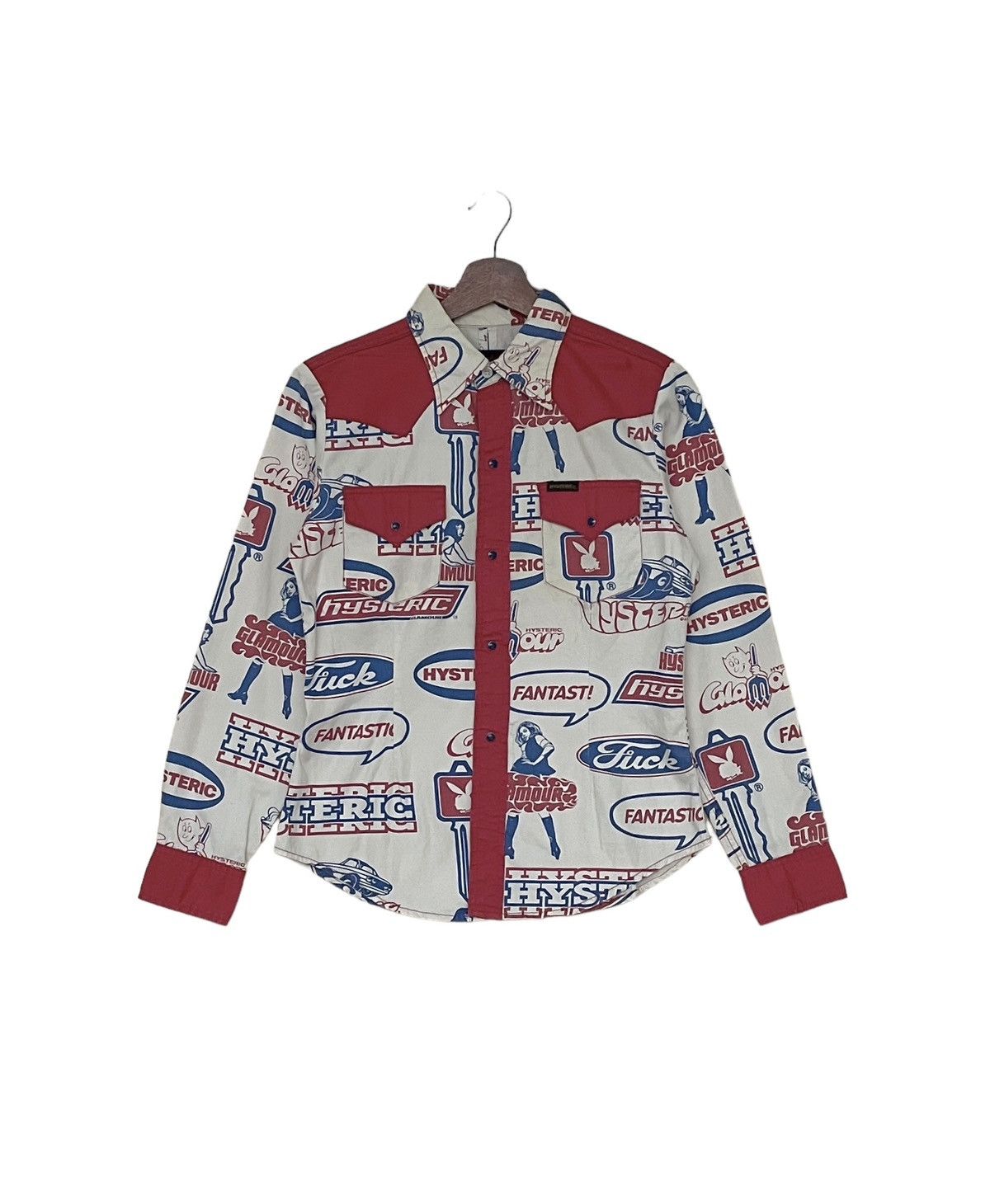 Hysteric Glamour × Japanese Brand Vintage Brand Hysteric Glamour Fullprint Shirt 1990s Size US M / EU 48-50 / 2 - 1 Thumbnail