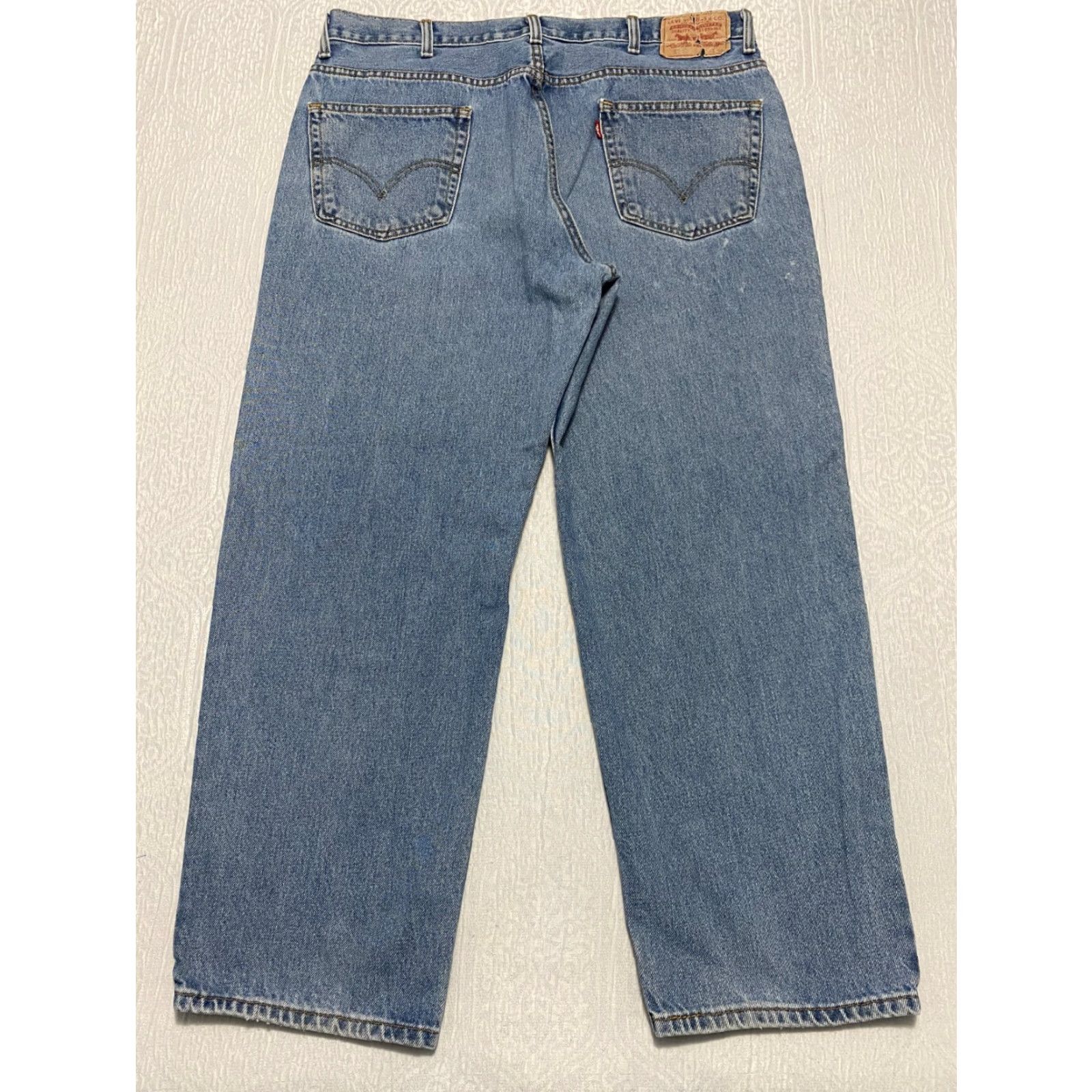 Levi's VINTAGE Levi's 550 Relaxed Fit Jeans 40x30 Blue Denim 100% Cotton Men Straight 5-Pocket Style 550 Series Jeans Size US 40 / EU 56 - 3 Thumbnail