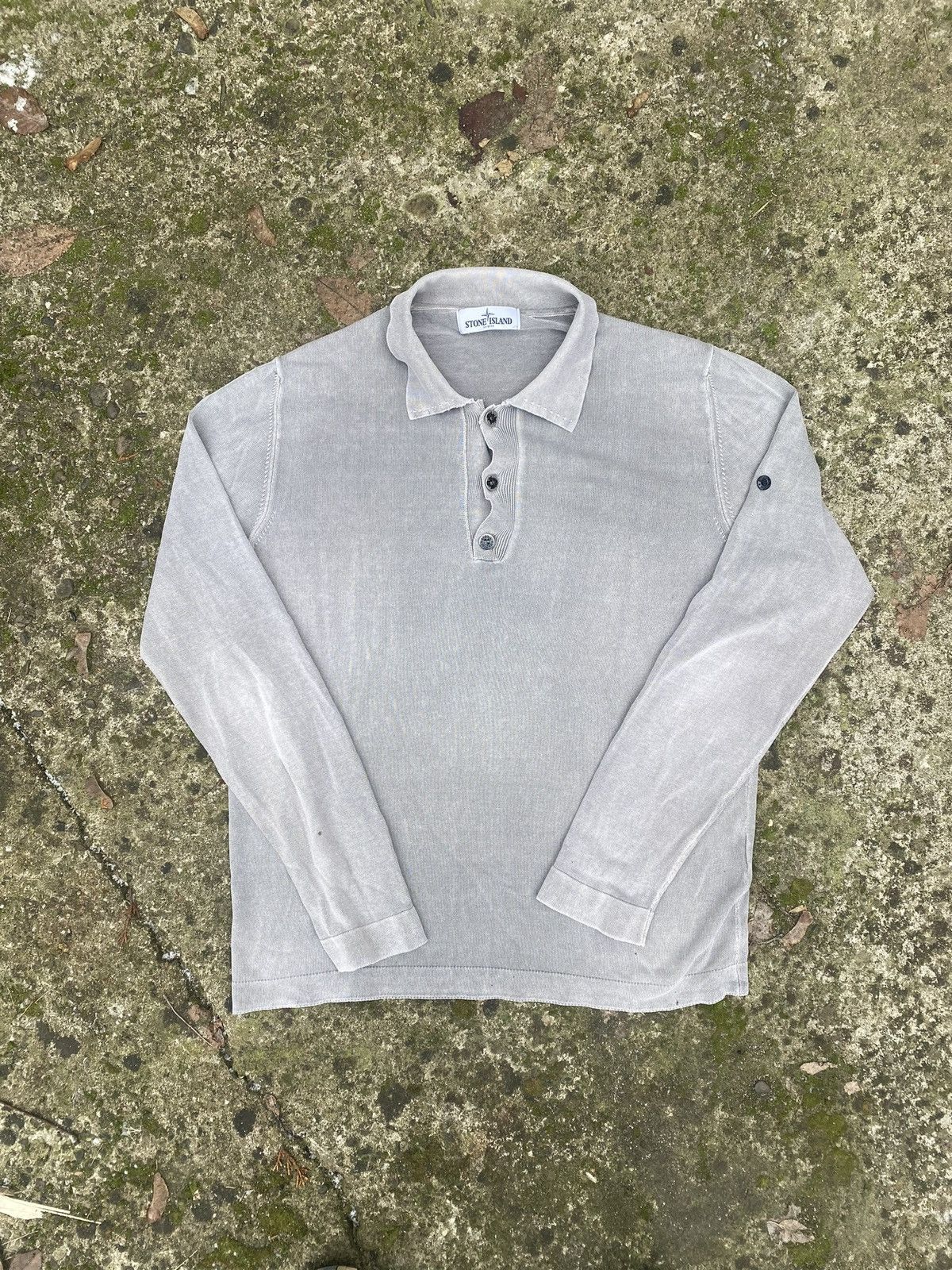 Stone Island × Vintage Stone Island Beige Button Sweater Jumper Size US L / EU 52-54 / 3 - 1 Thumbnail