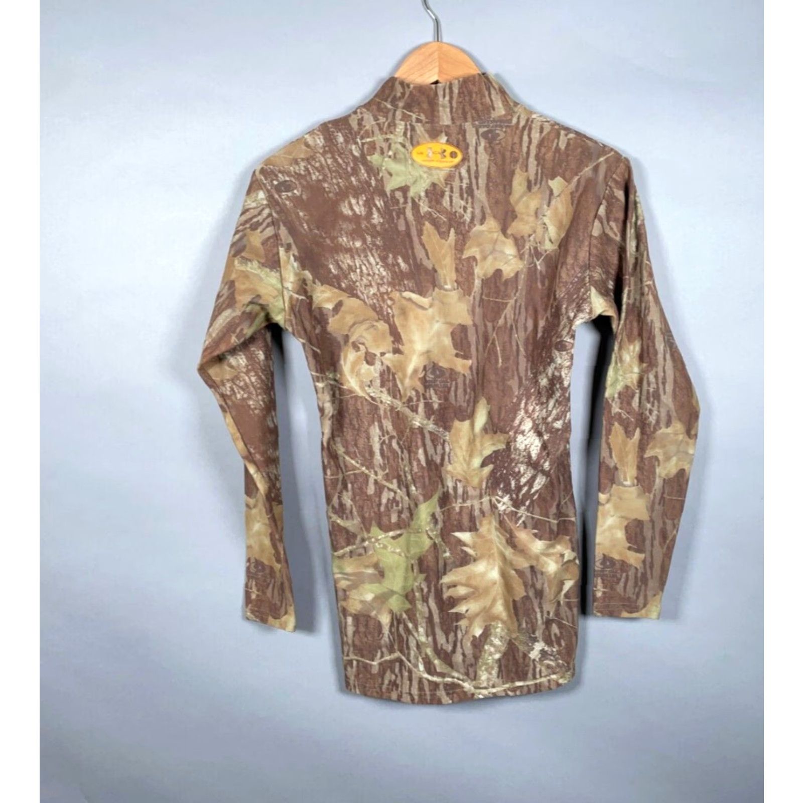 Under Armour Under Armour Shirt Adult Large Mossy Oak Breakup Camouflage Mock Neck Base Layer Pullover Long Sleeve Nylon Polyester Spandex Lightweight Regular Men Size US L / EU 52-54 / 3 - 3 Thumbnail