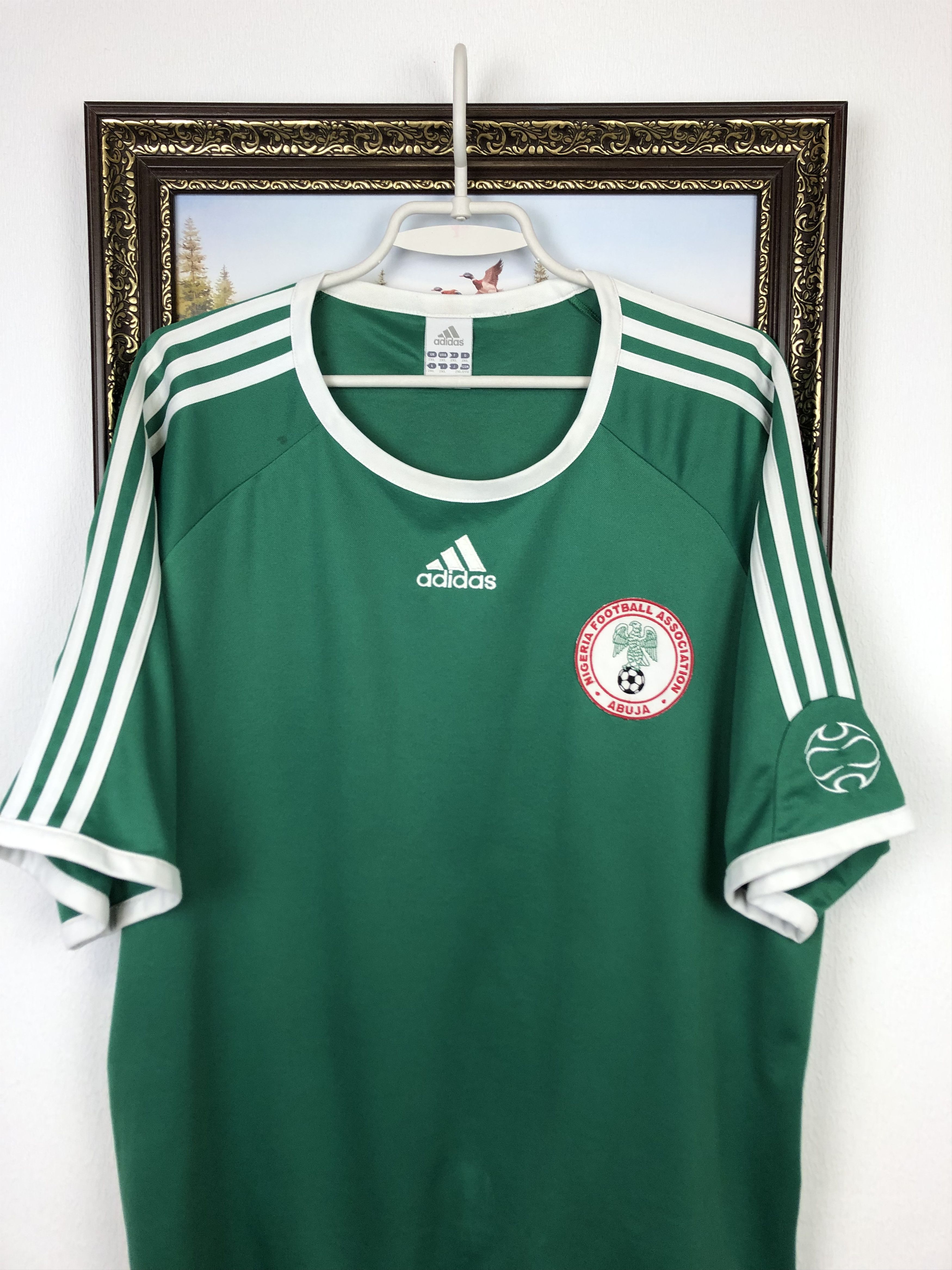 Adidas Vintage Adidas Nigeria Football Shirt Soccer Jersey Tee Hype Size US XXL / EU 58 / 5 - 2 Thumbnail