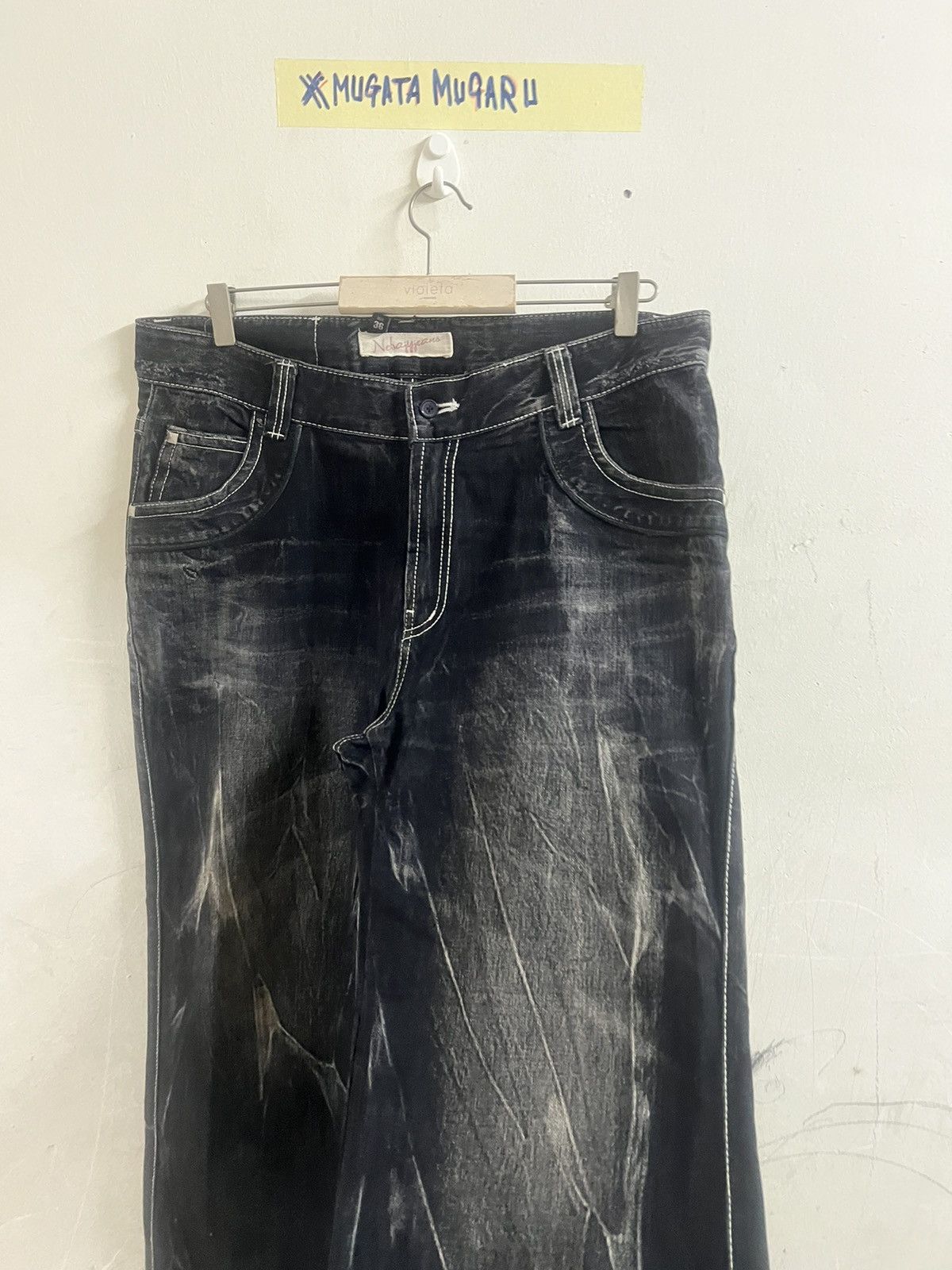 Hysteric Glamour × Japanese Brand BAGGY🔥NEBAJY JEANS DISTRESSED DENIM PANT Size US 37 - 8 Thumbnail