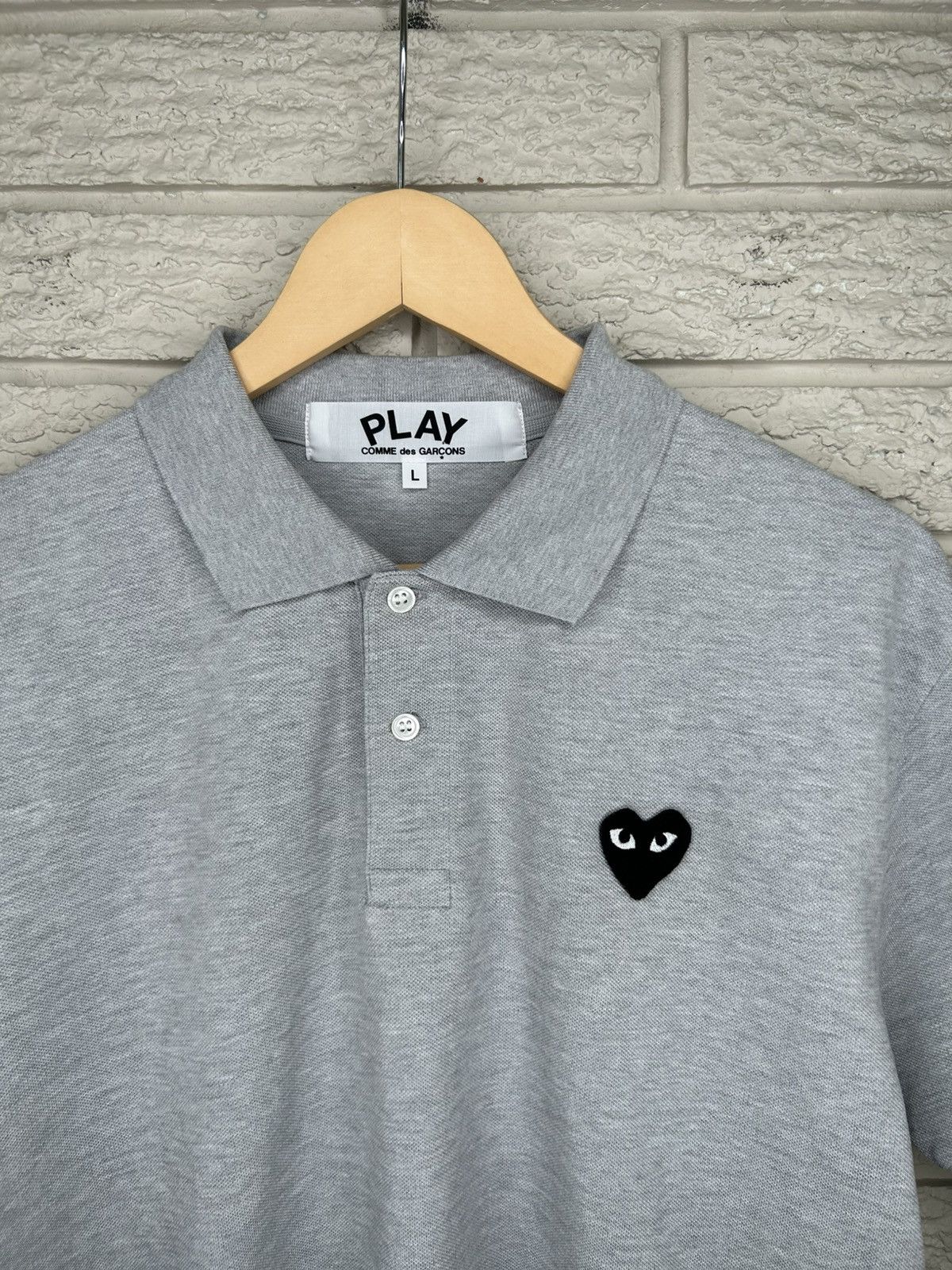 Comme des Garcons PLAY Comme Des Garcons Play Heart Polo Shirt Size US L / EU 52-54 / 3 - 2 Thumbnail