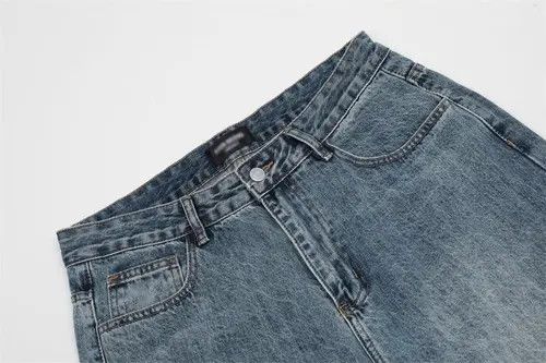 Japanese Brand × Jean Men's high street loose casual distressed washed jeans Size US 33 - 2 Thumbnail