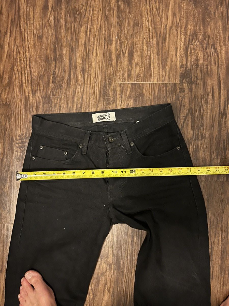 Naked & Famous Naked and Famous Solid Black Selvedge Jeans 30 31 Size US 31 - 9 Thumbnail