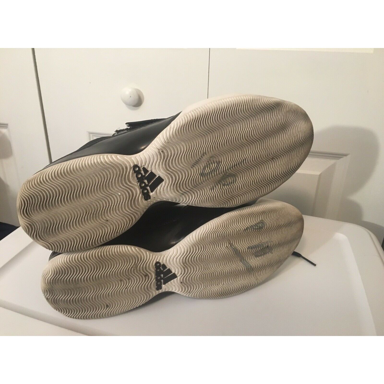 Adidas Vtg ADIDAS Black And White Hightops With Flaps Sz 13 MENS Ra Size US 13 / EU 46 - 8 Thumbnail