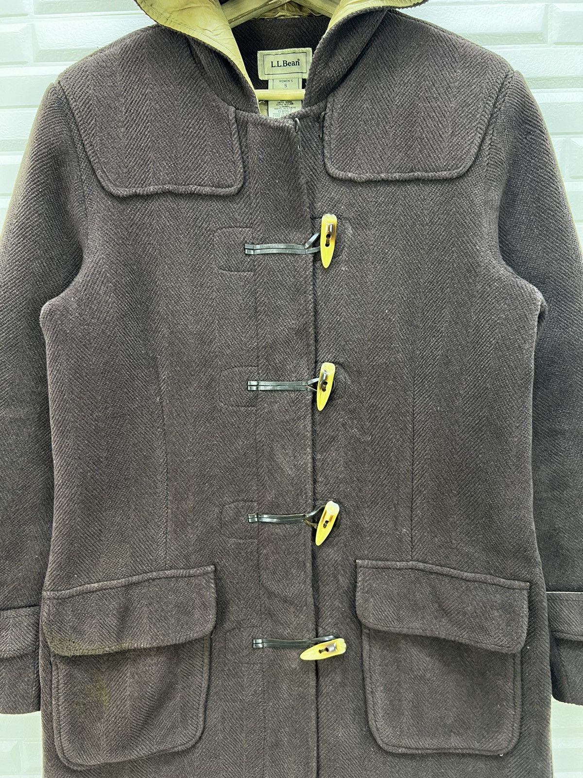 L.L. Bean 🔥 vtg L.L BEAN HERRINGBONE DUFFLE COAT - S Size S / US 4 / IT 40 - 4 Thumbnail