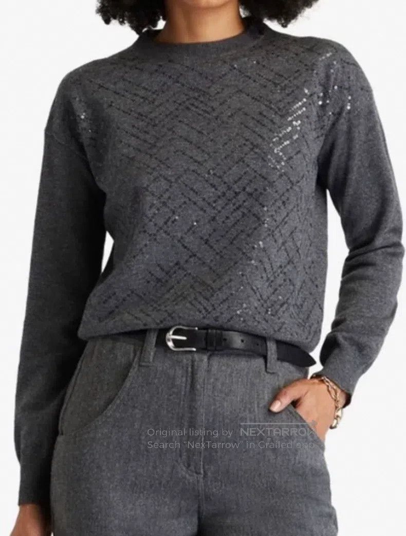 Brunello Cucinelli Brunello Cucinelli 23' sequined cashmere sweater Size S / US 4 / IT 40 - 6 Thumbnail