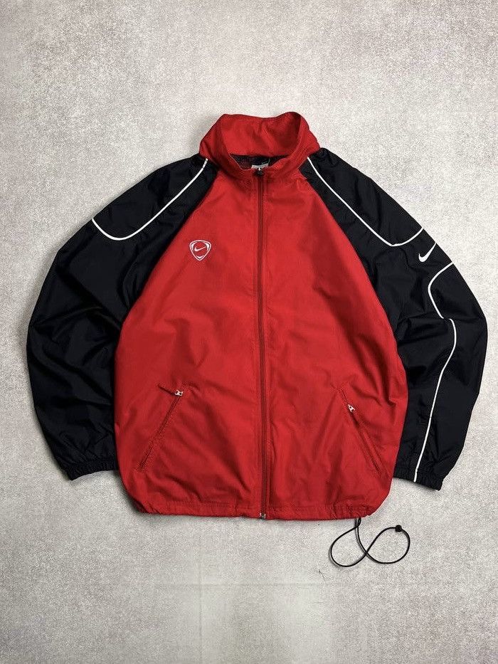 Nike × Vintage Vintage Nike Swoosh Boxy Nylon Olympic Jacket Y2K L Size US L / EU 52-54 / 3 - 1 Thumbnail